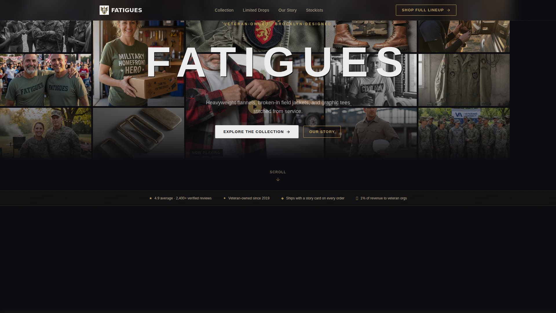 Fatigues - Bold Veteranowned Landing Page Template