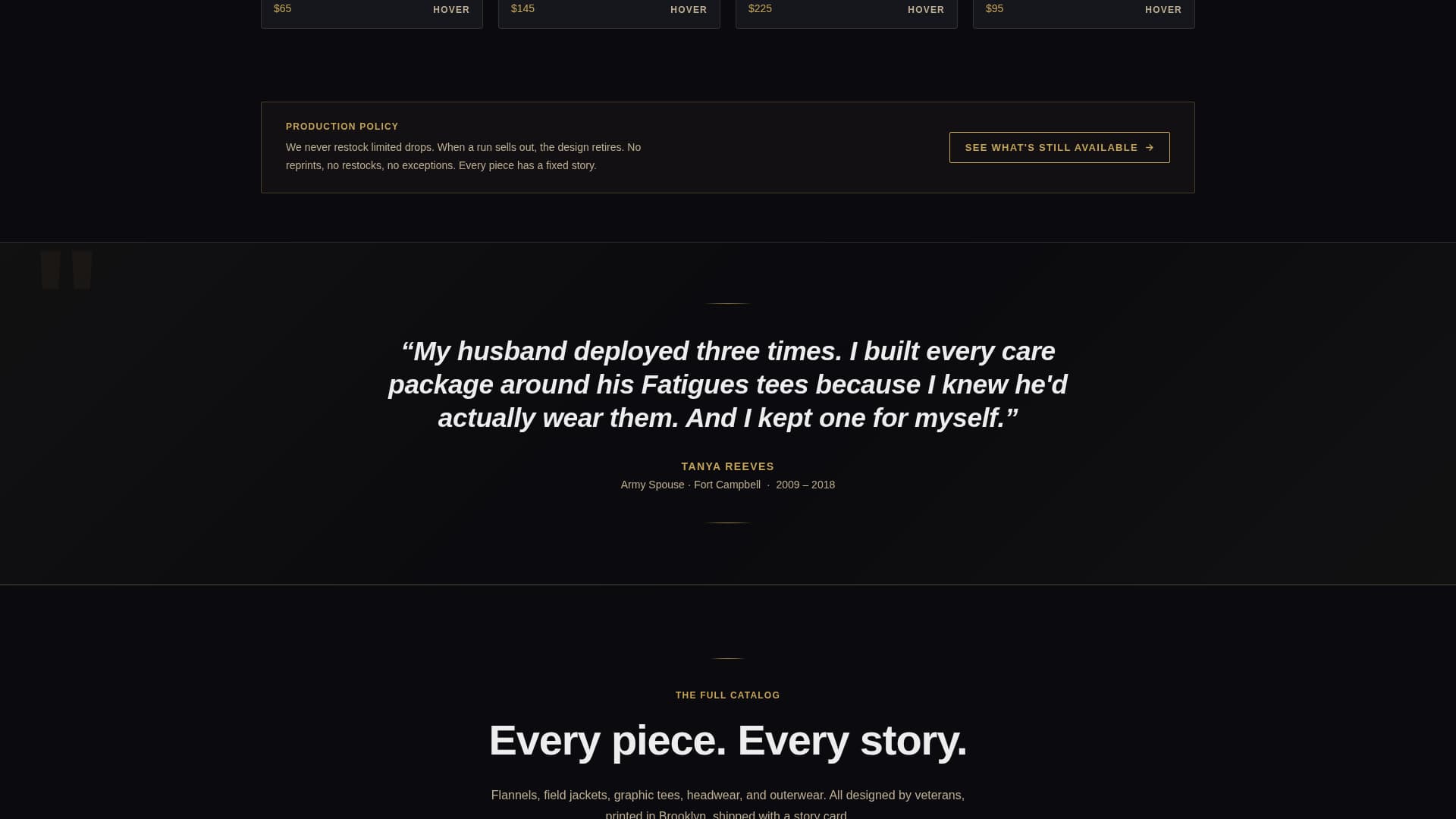 Fatigues - Bold Veteranowned Landing Page Template
