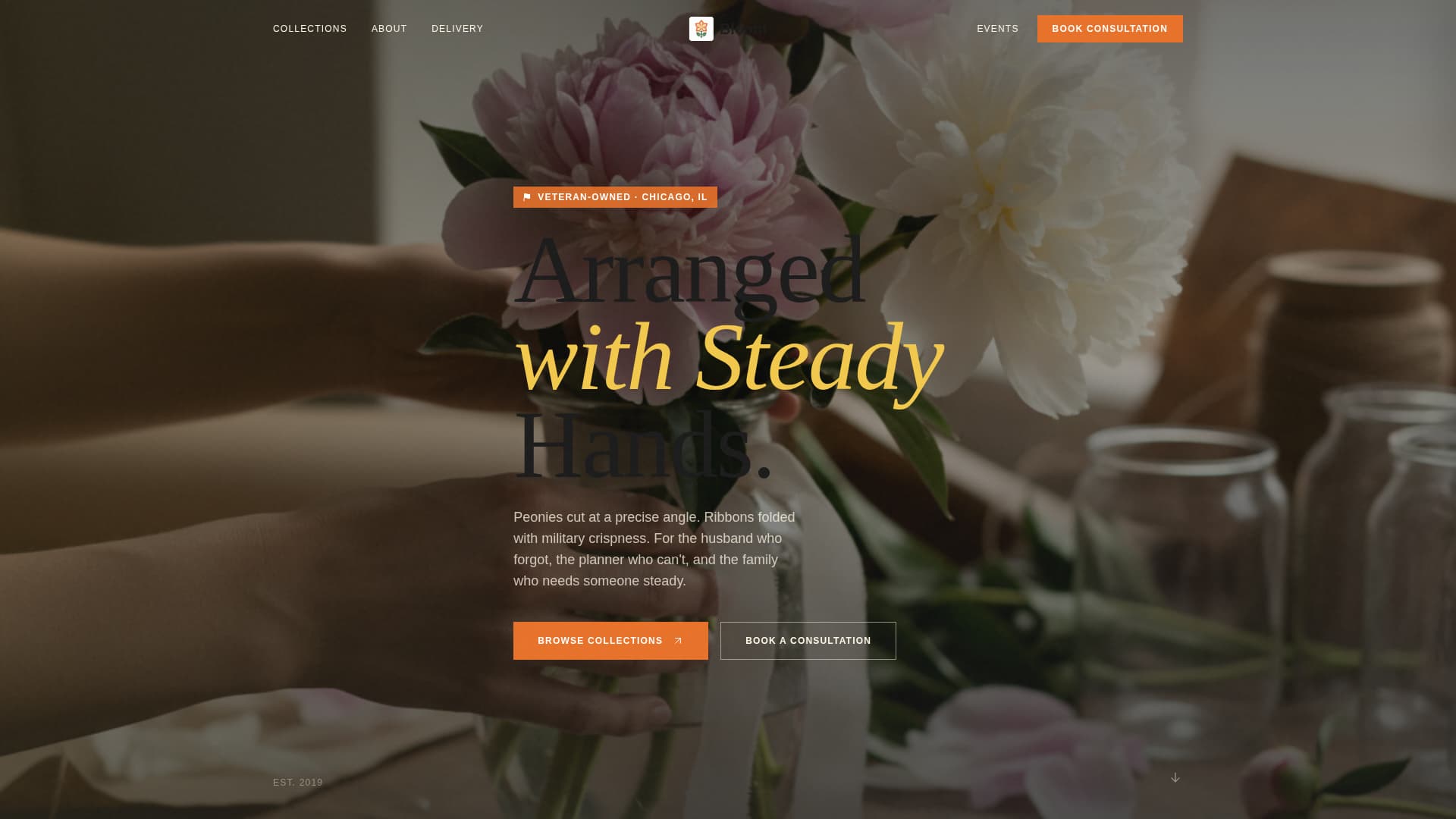 Bloom - Veteranowned Florist Landing Page Template
