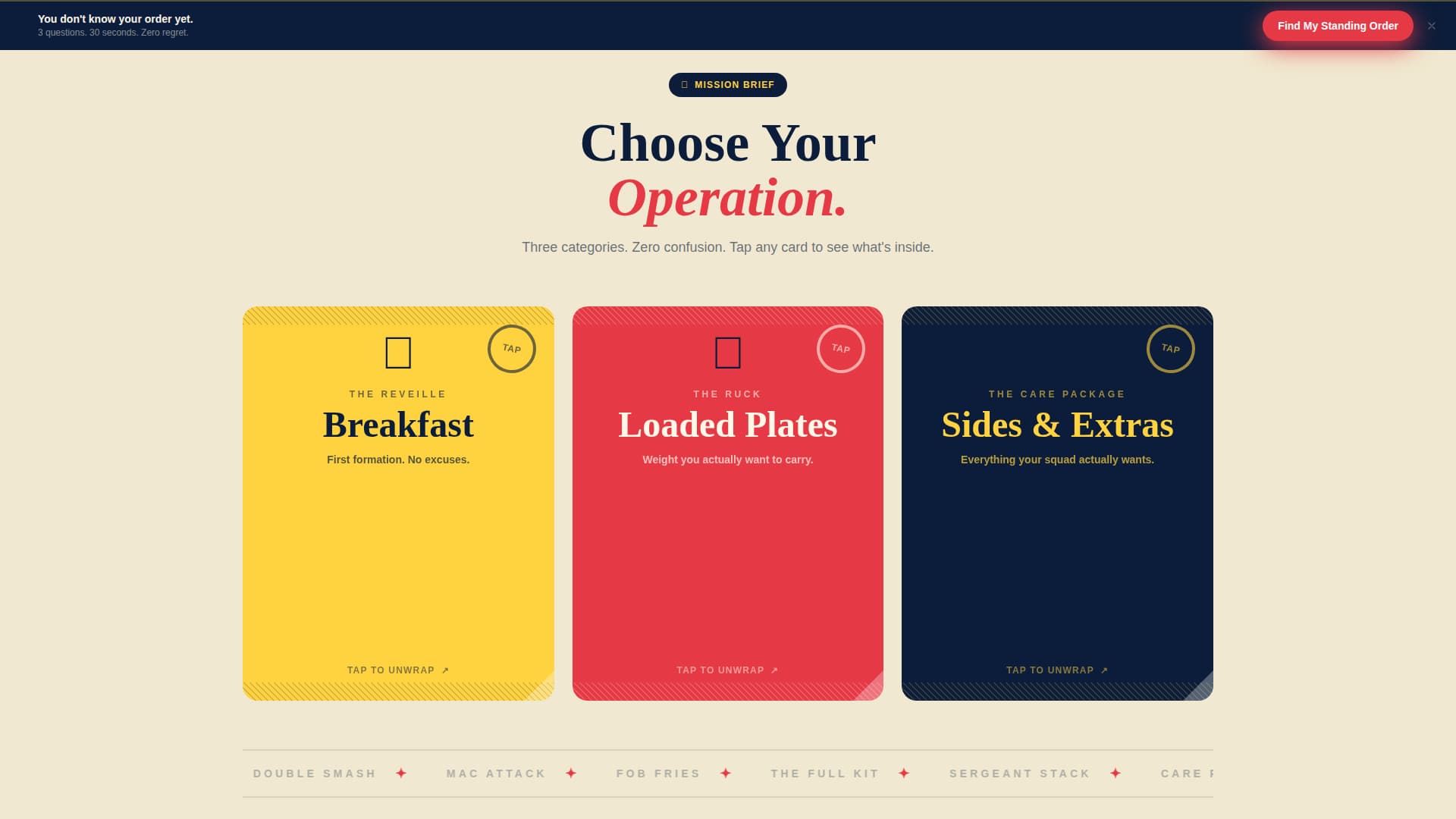 Mess - Bold Diner Landing Page Template