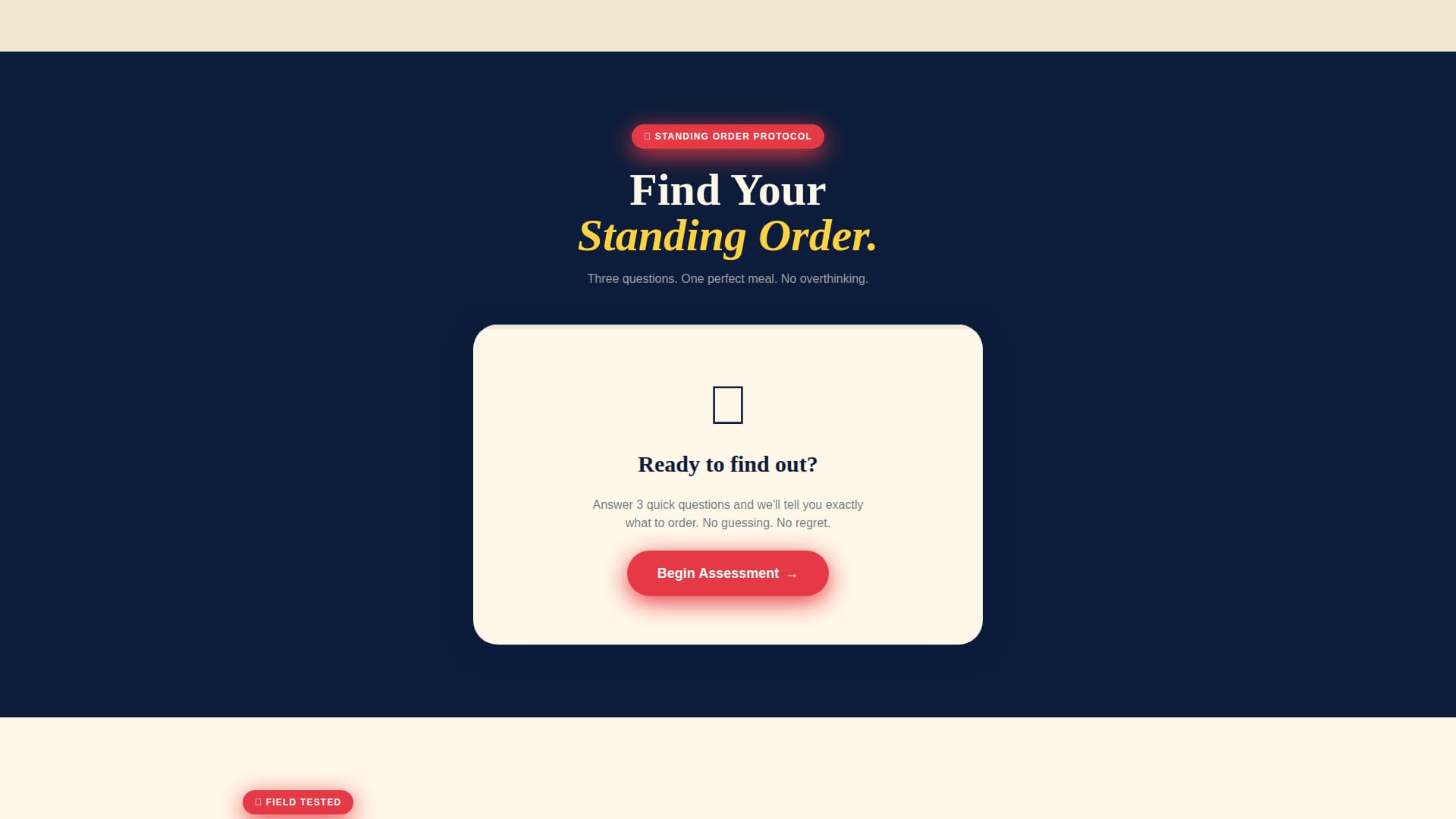 Mess - Bold Diner Landing Page Template