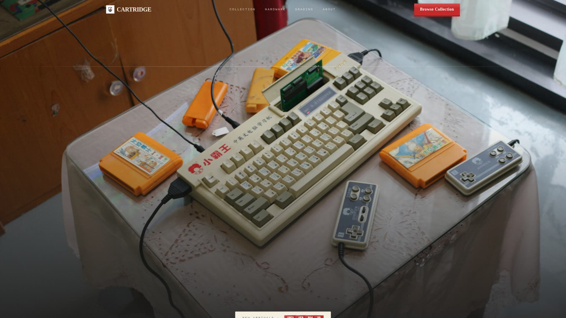 Cartridge - Nostalgic Collectibles Landing Page Template