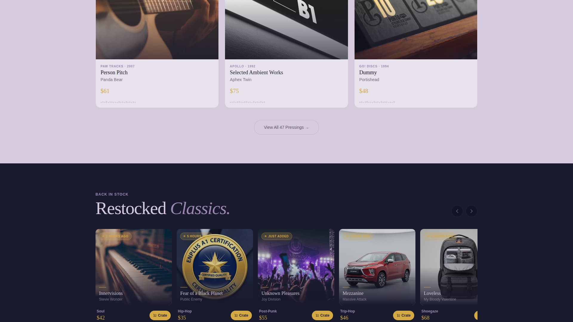 Groove - Rare Vinyl Landing Page Template
