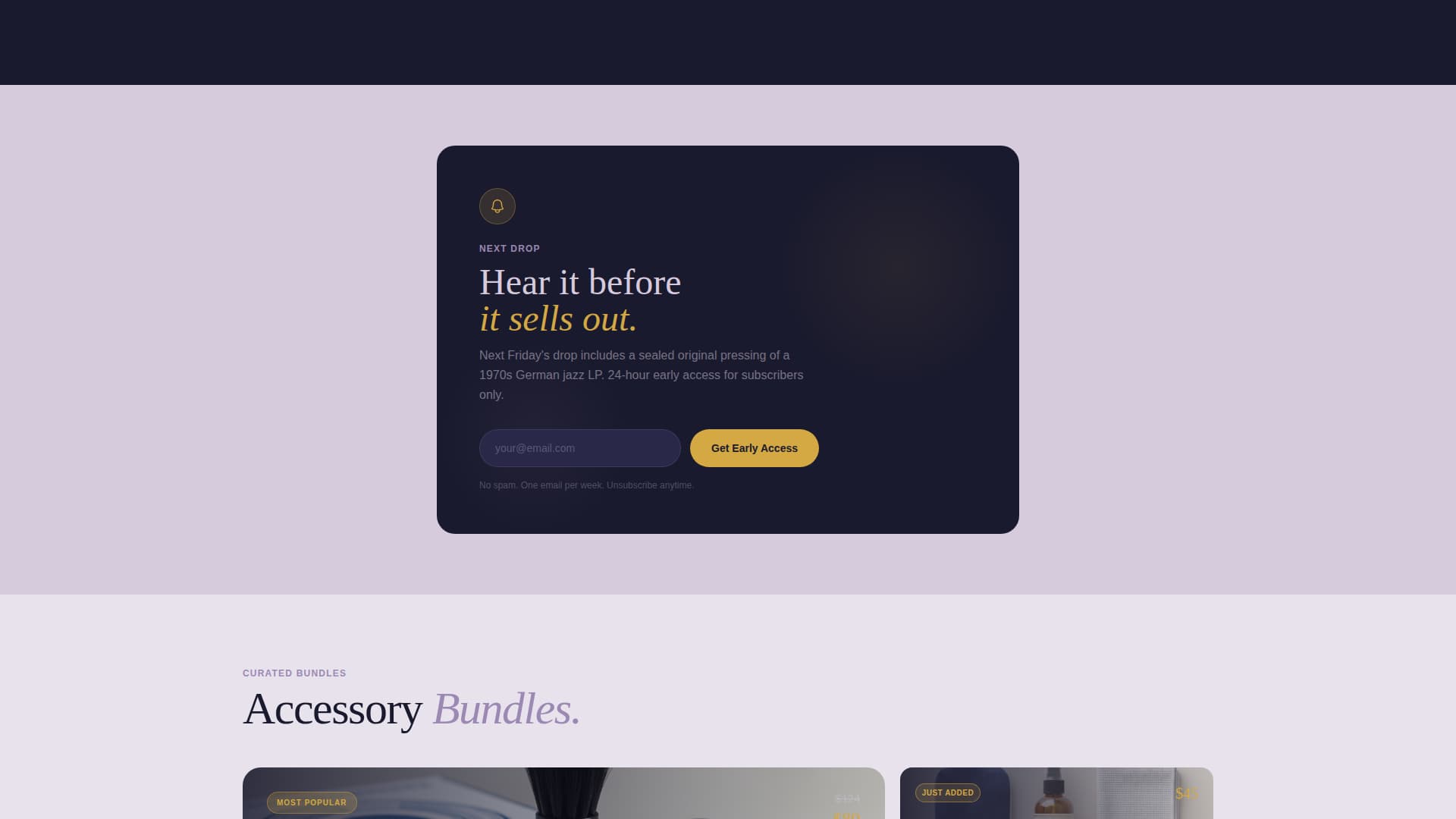 Groove - Rare Vinyl Landing Page Template