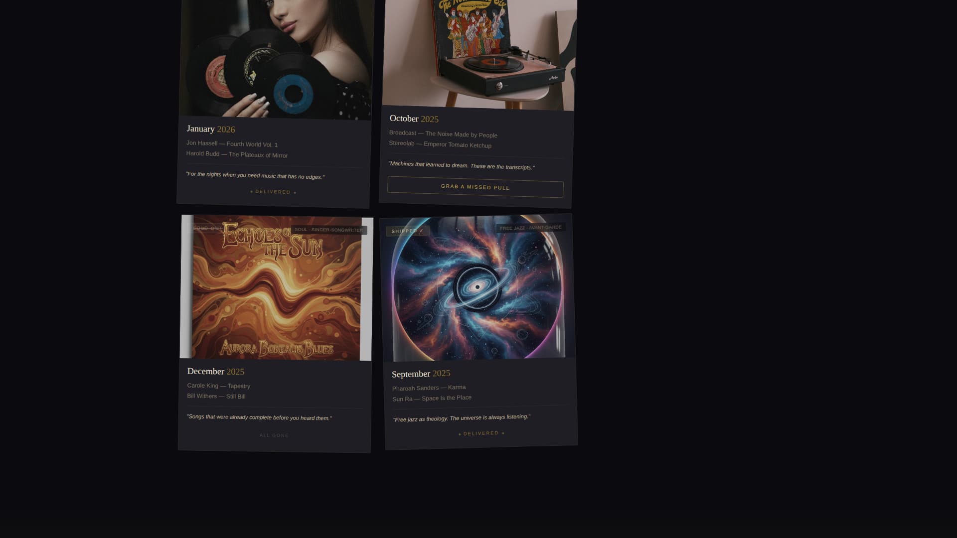 Groove - Curated Vinyl Landing Page Template