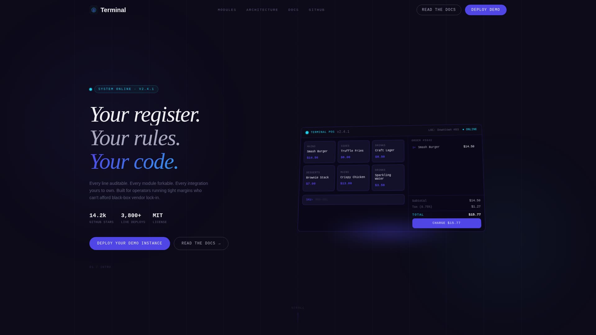 Checkout — Intelligent Point-of-Sale Landing Page Template