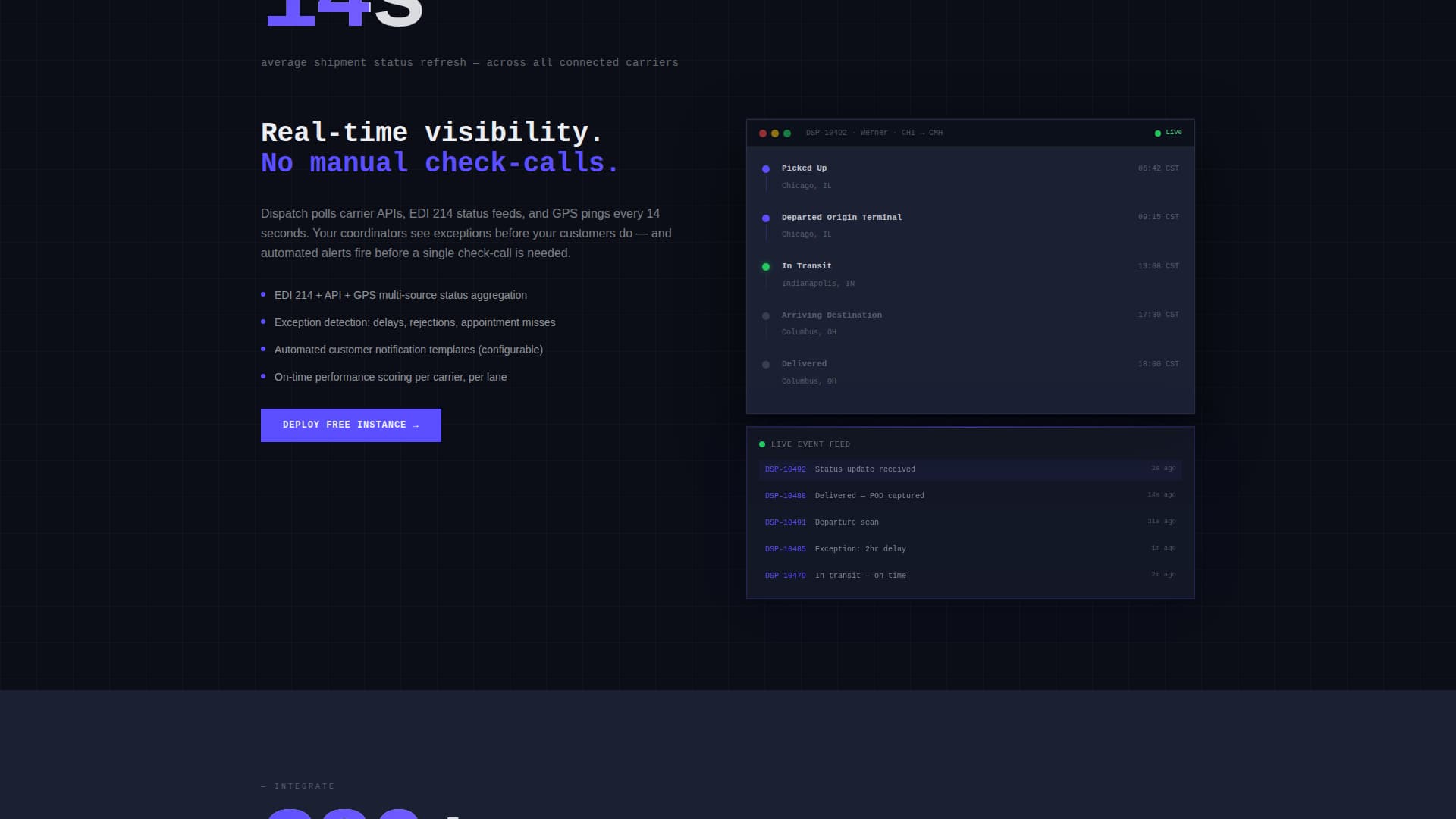 Velocity — Intelligent Transportation Management Landing Page Template