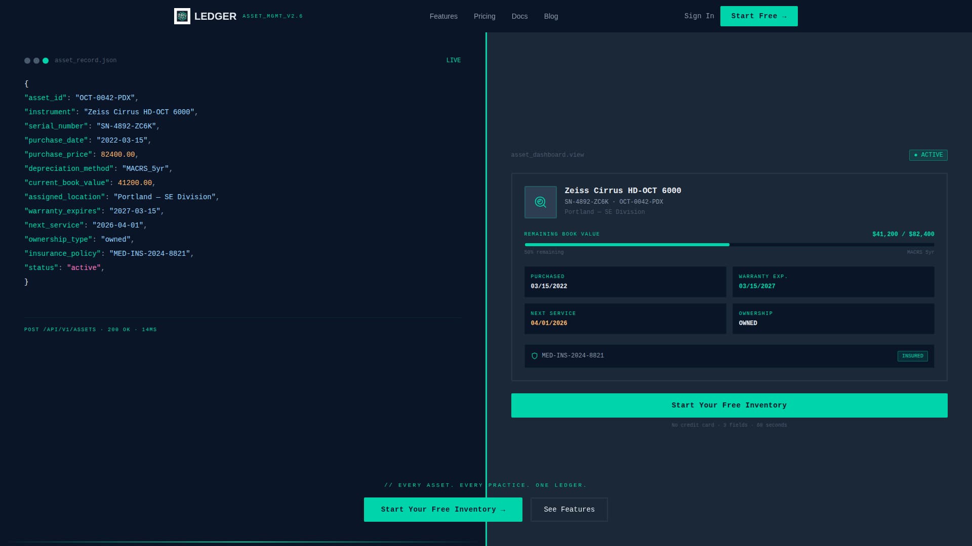 Optometry - Modern Asset Landing Page Template