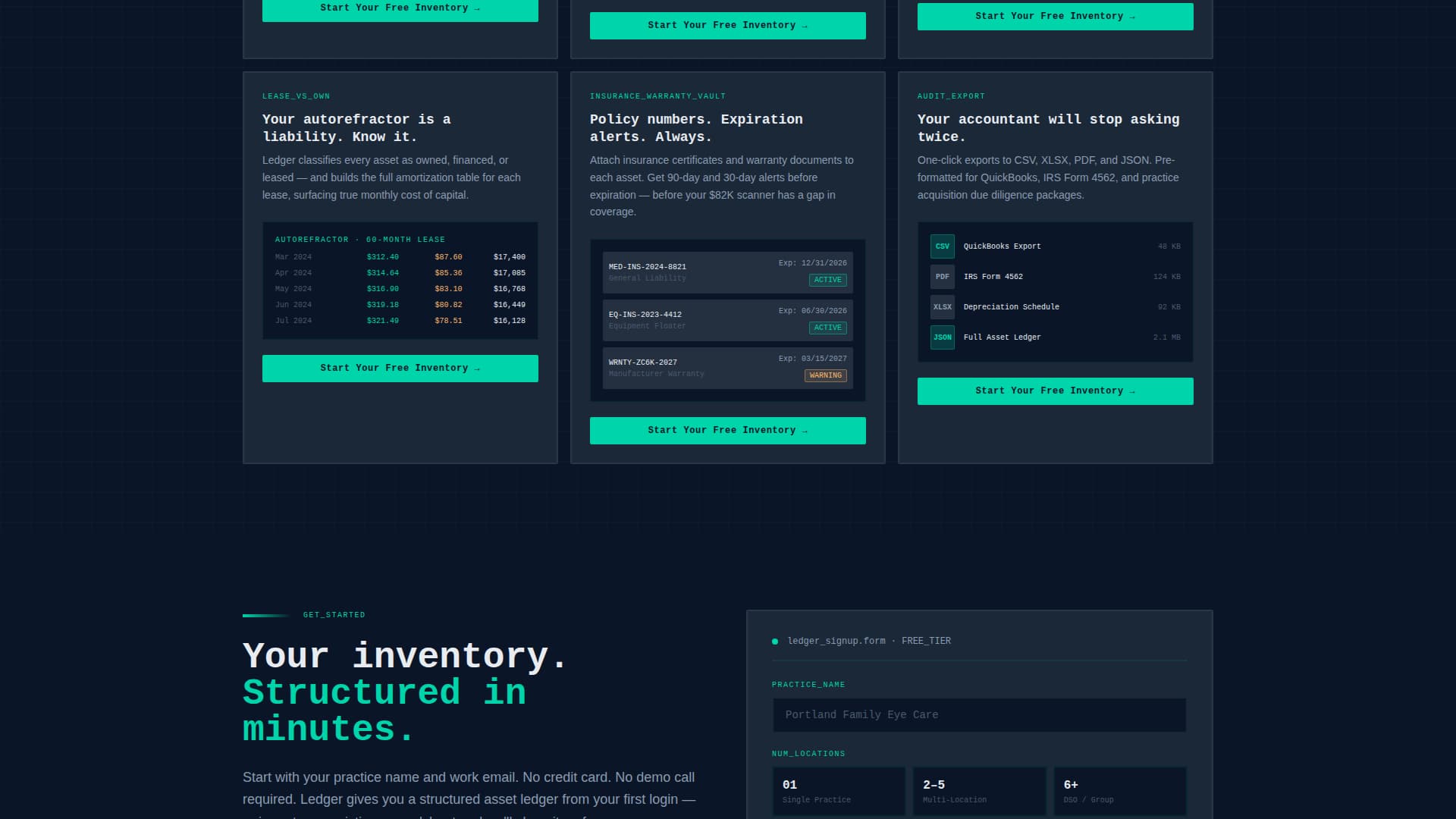 Optometry - Modern Asset Landing Page Template