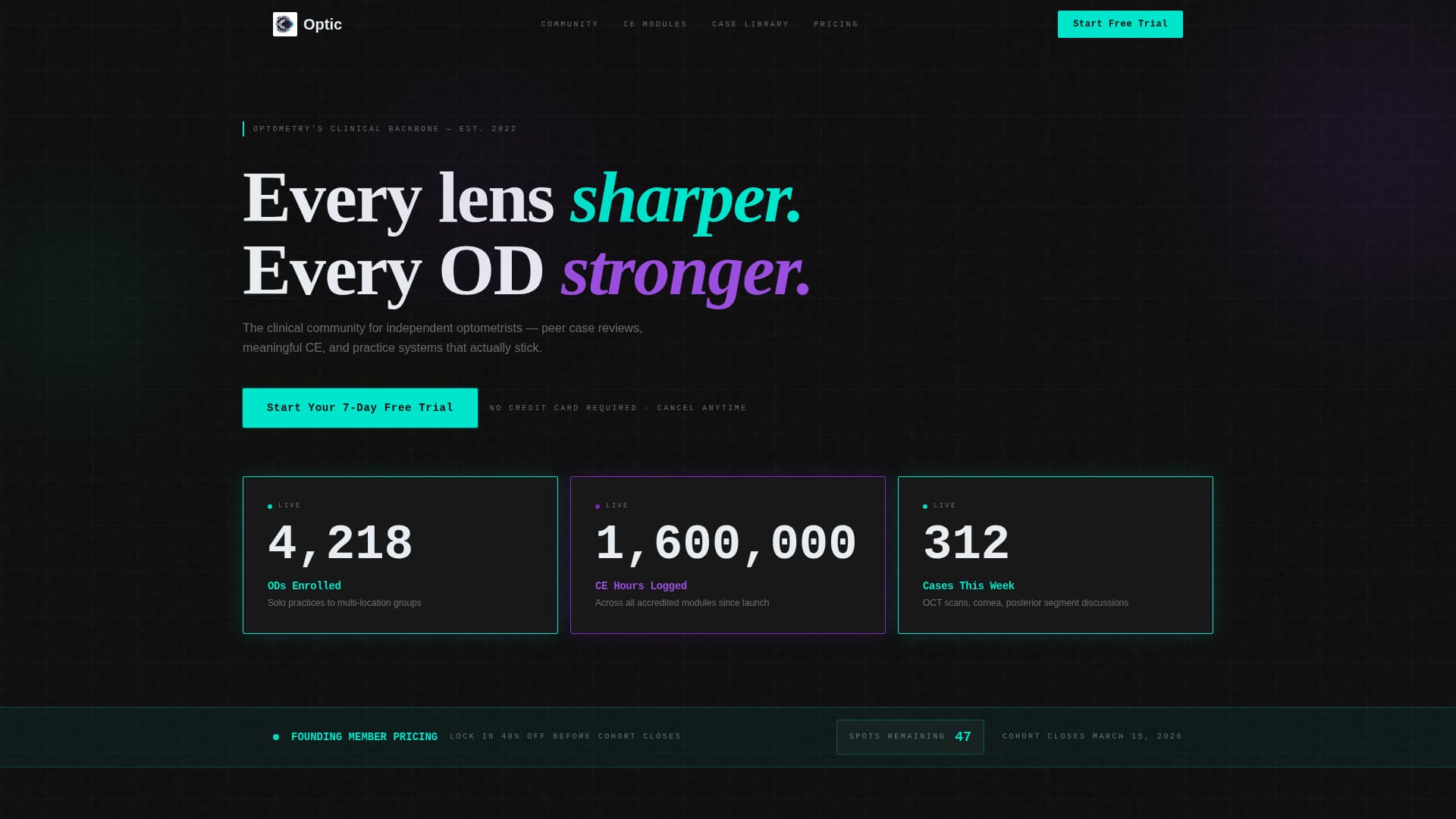 Lens — Commanding Vision Care Landing Page Template