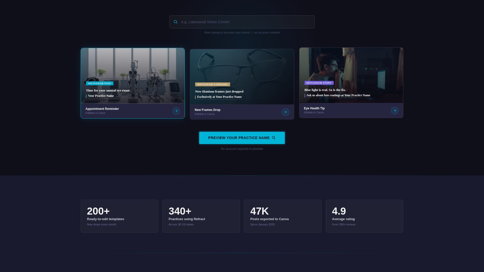 Refocus — Verified Pediatric Eye Care Landing Page Template