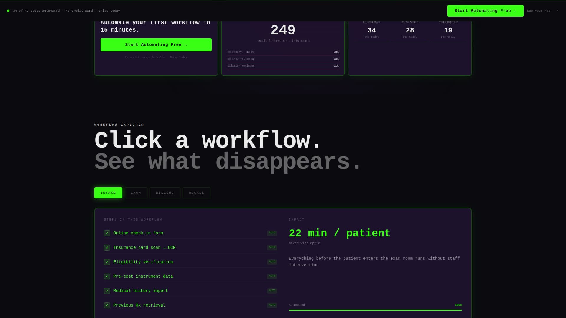 Optic - Automated Optometry Landing Page Template