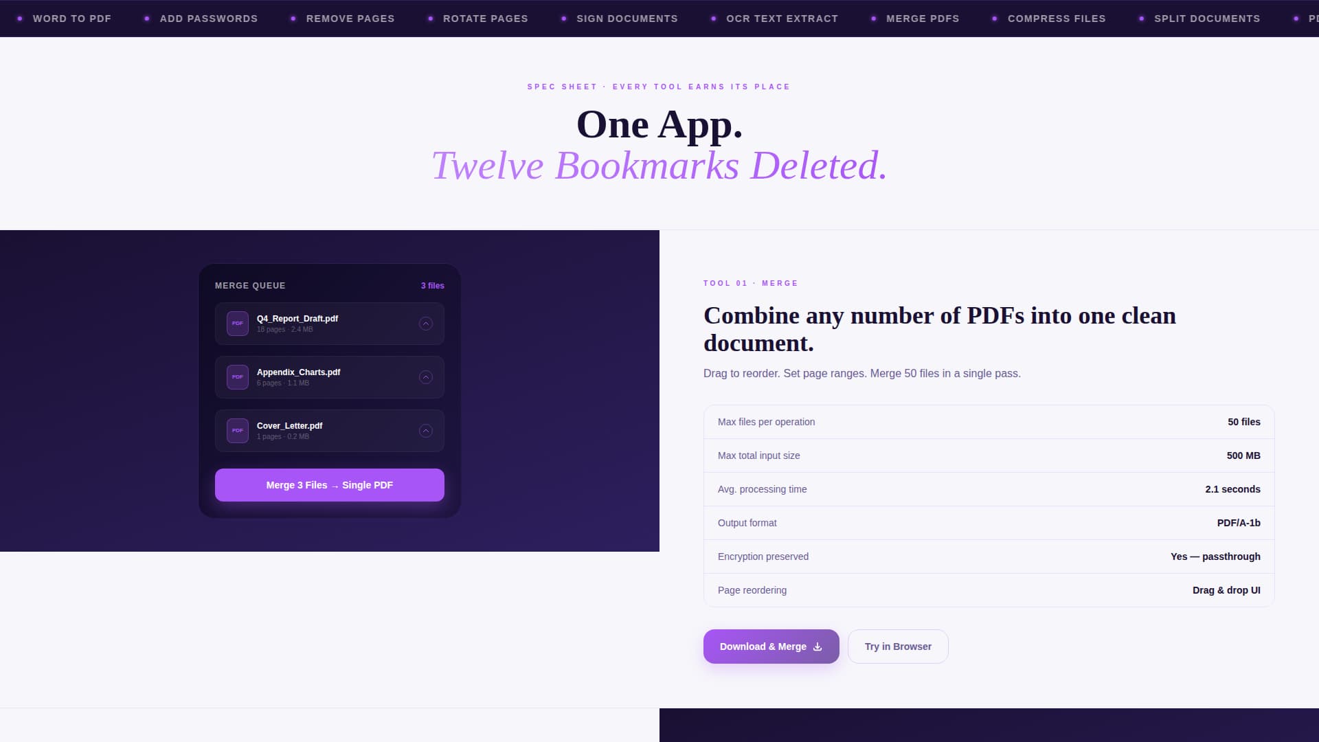 Convert - Powerful PDF Editor Landing Page Template