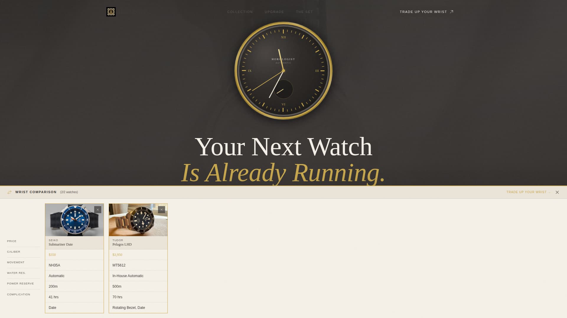 Horologist - Refined Watch Landing Page Template