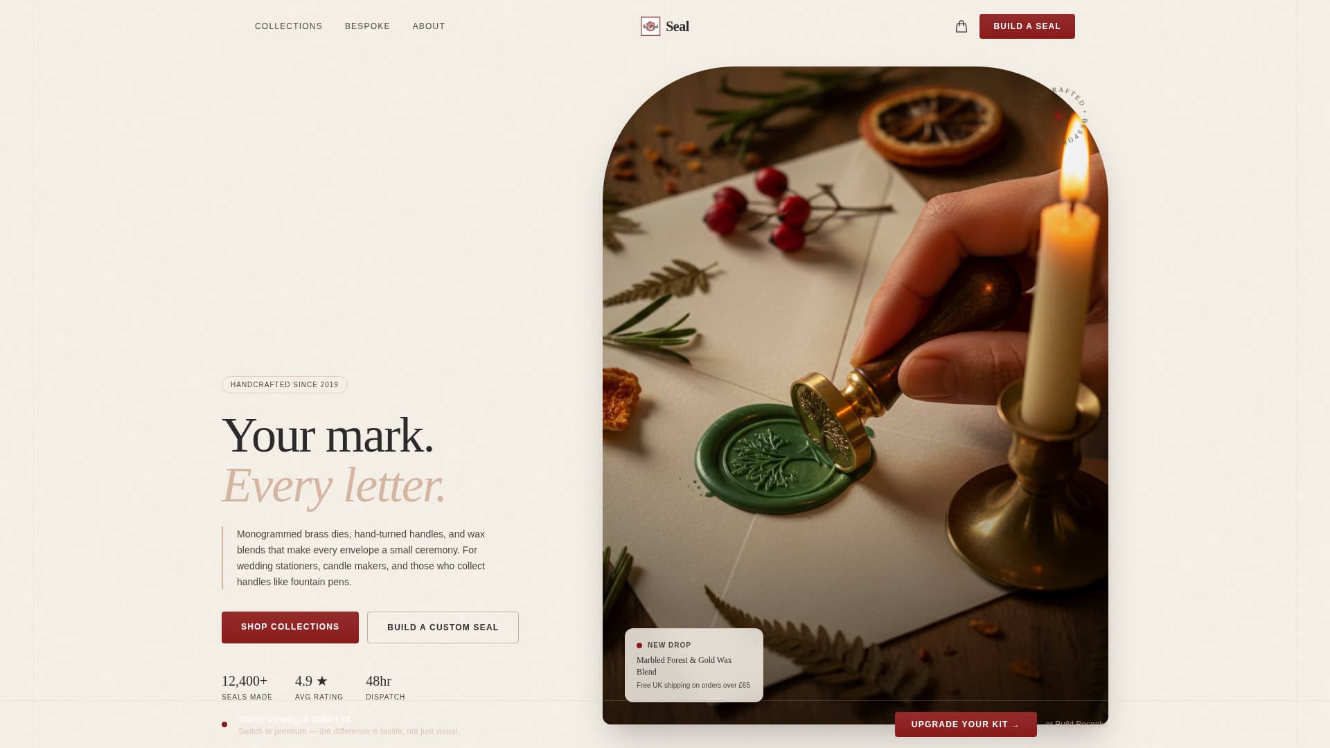 Seal - Artisan Marketplace Landing Page Template