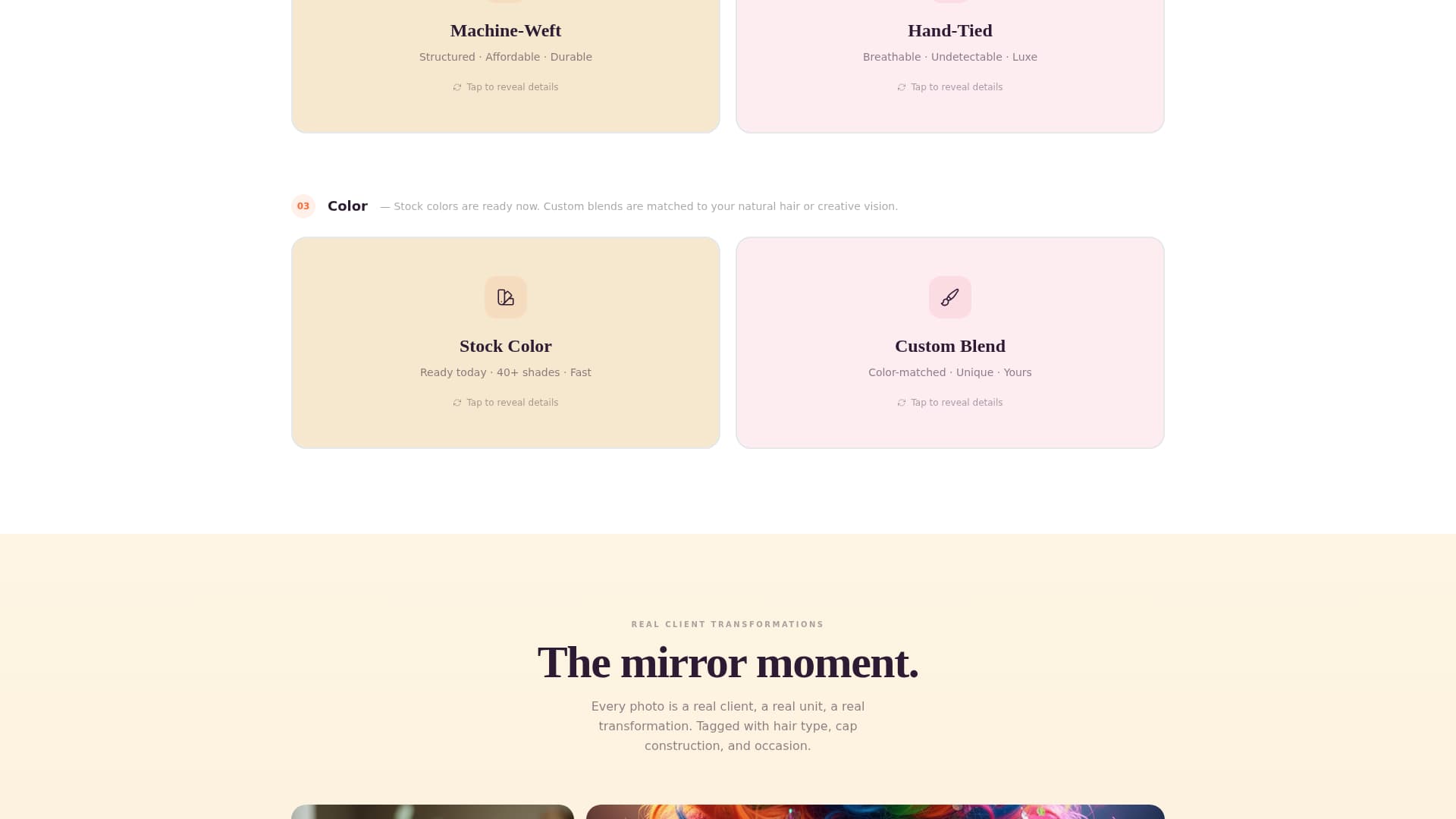 Crown - Bold Wigboutique Landing Page Template