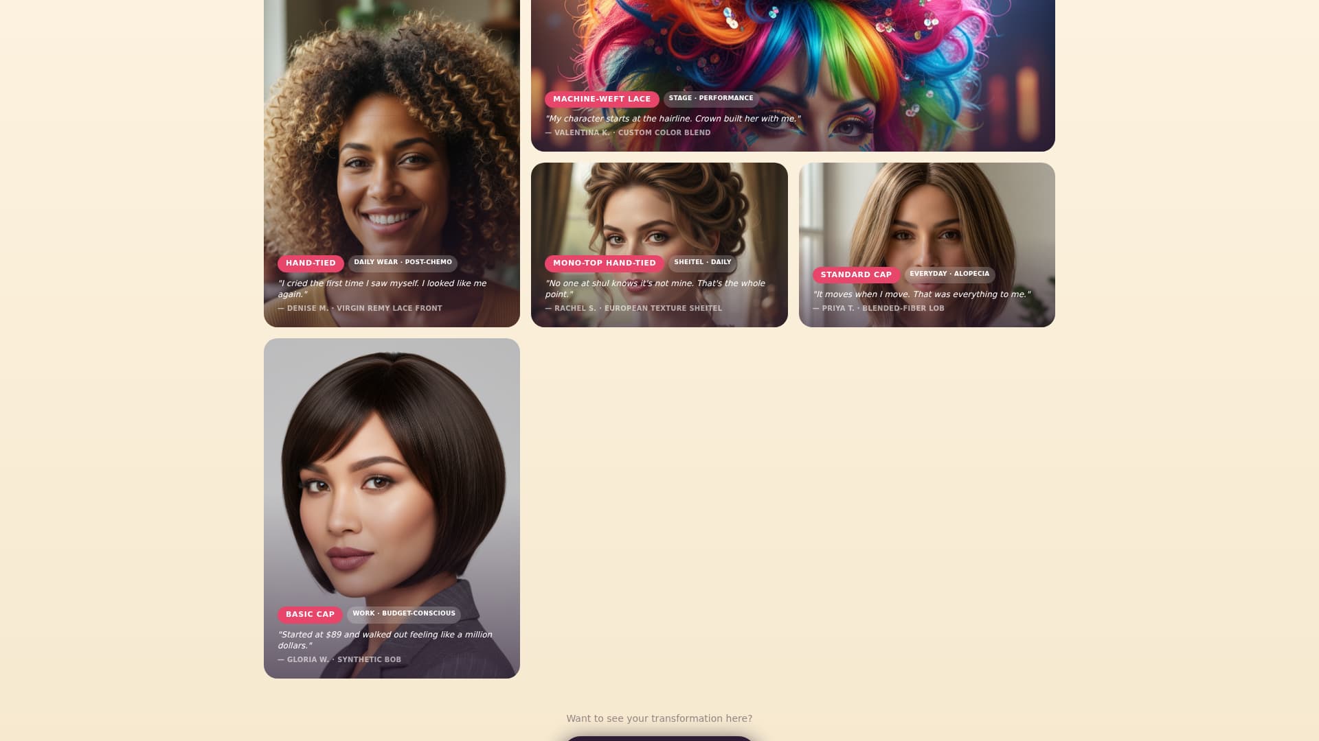 Crown - Bold Wigboutique Landing Page Template