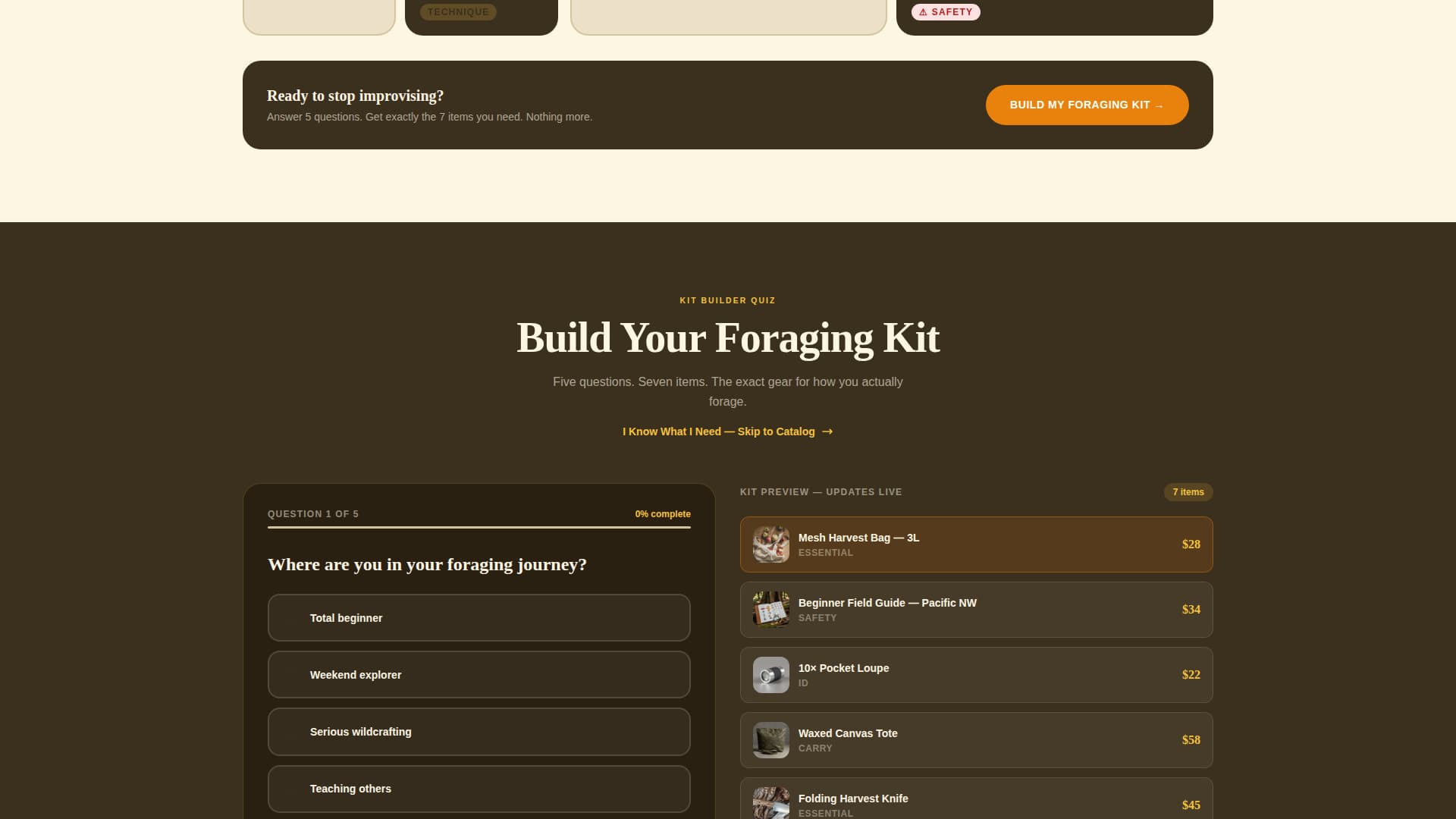 Forage - Rugged Wildcrafting Landing Page Template