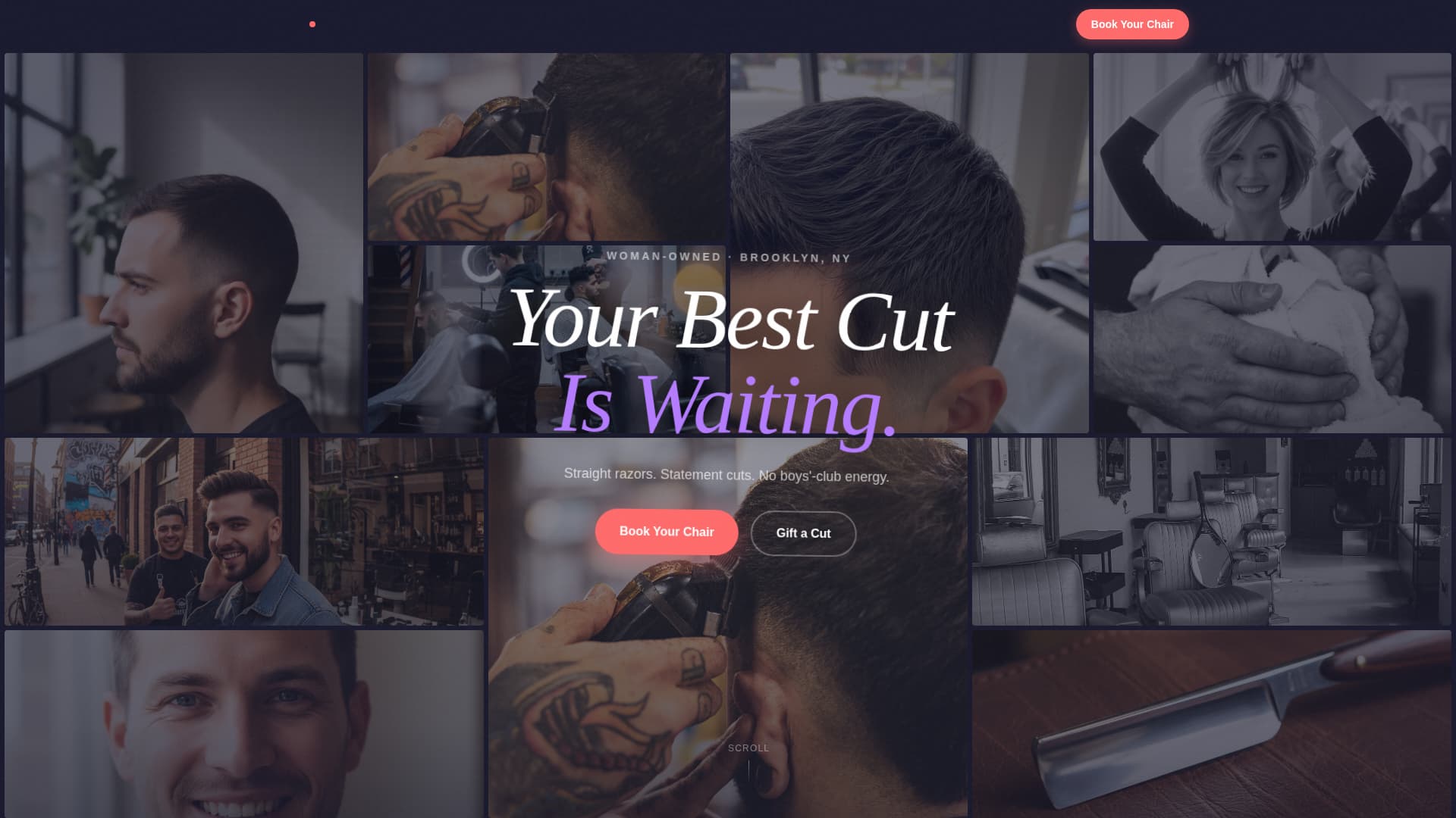 Fade - Bold Barbershop Landing Page Template
