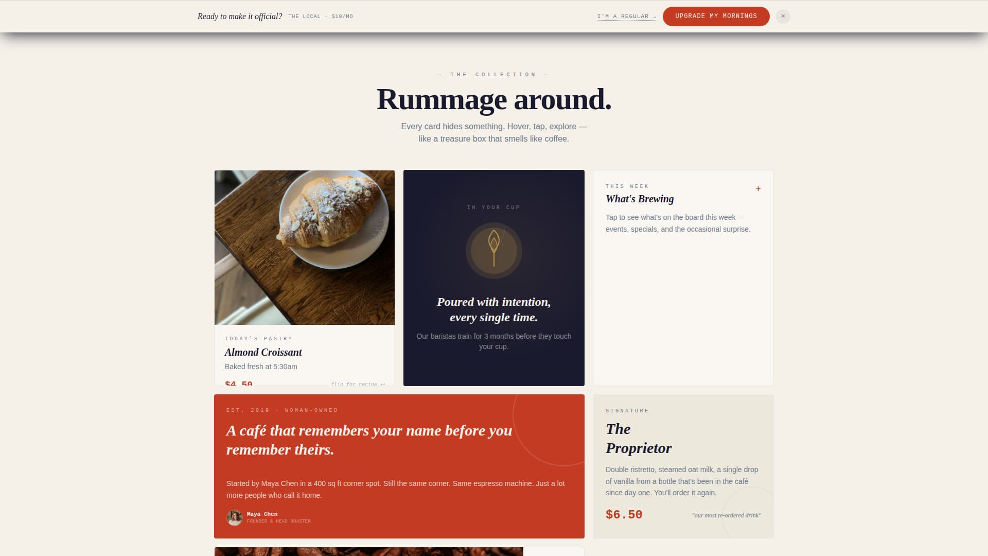 Brew - Charming Caf Landing Page Template