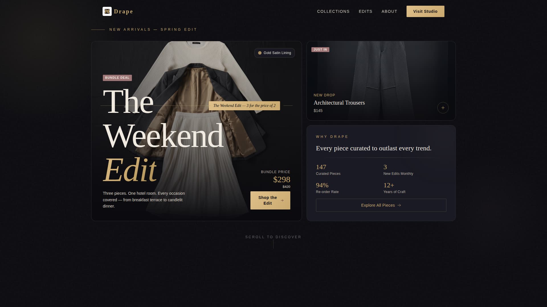 Drape - Elegant Fashion Landing Page Template
