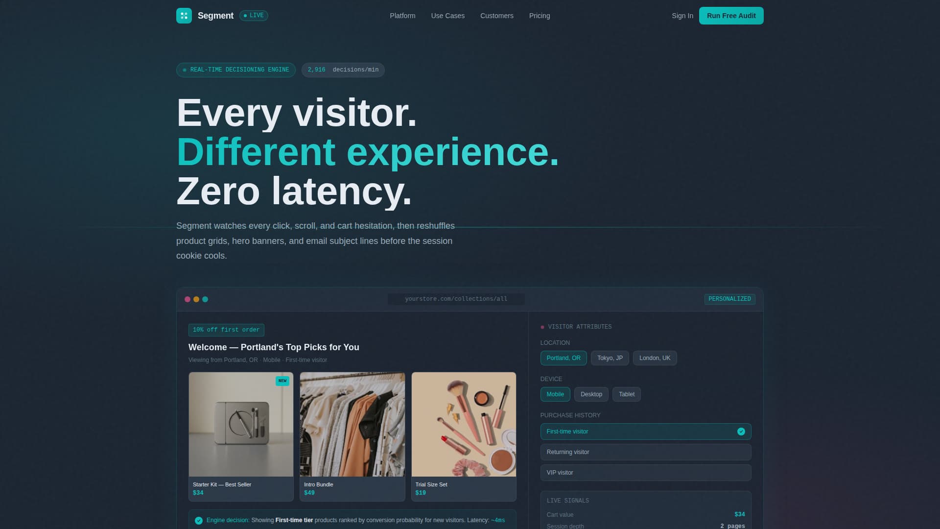 Segment - AI-Powered Personalization Landing Page Template