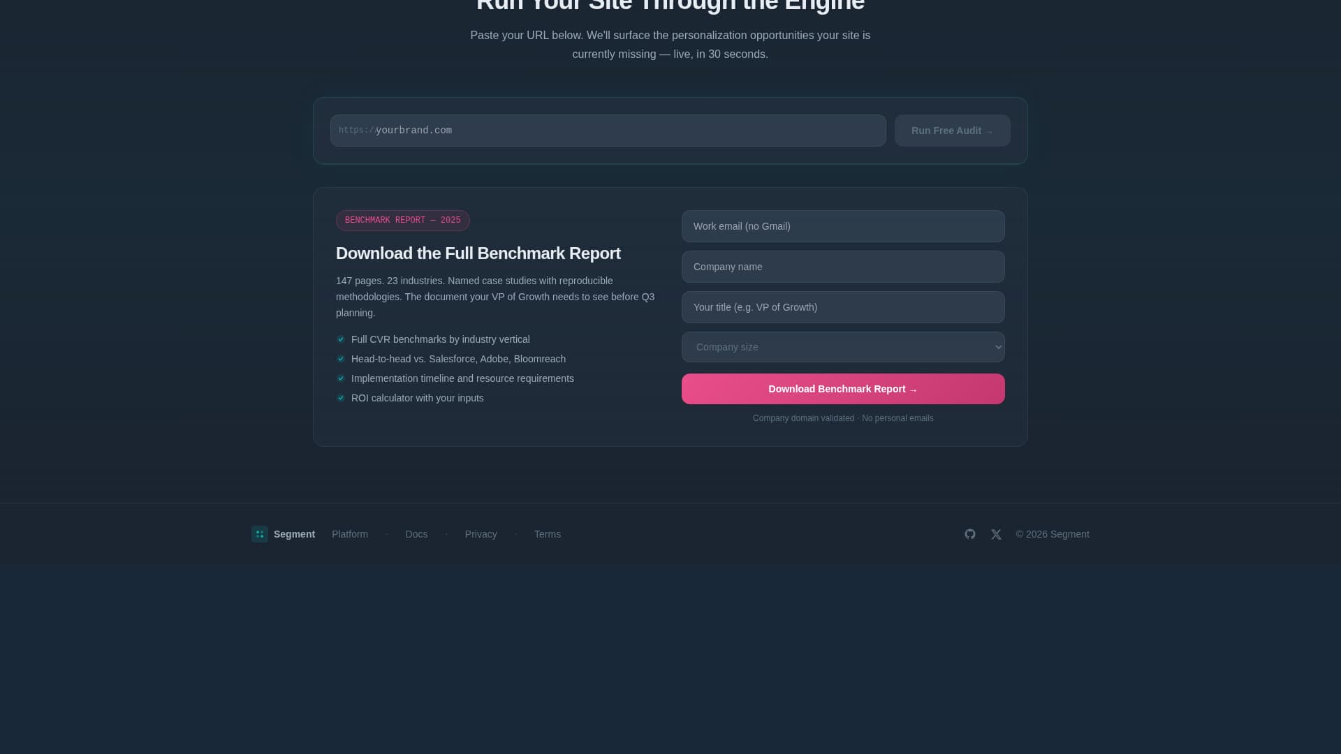 Segment - AI-Powered Personalization Landing Page Template