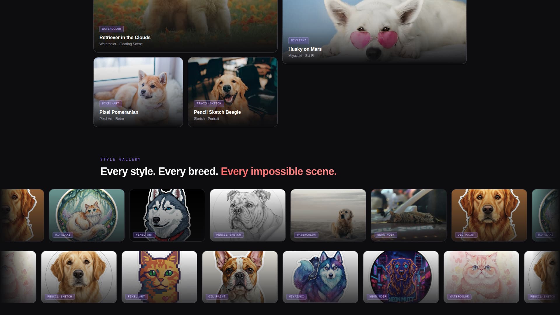 Paws - Dreamy Petportrait Landing Page Template