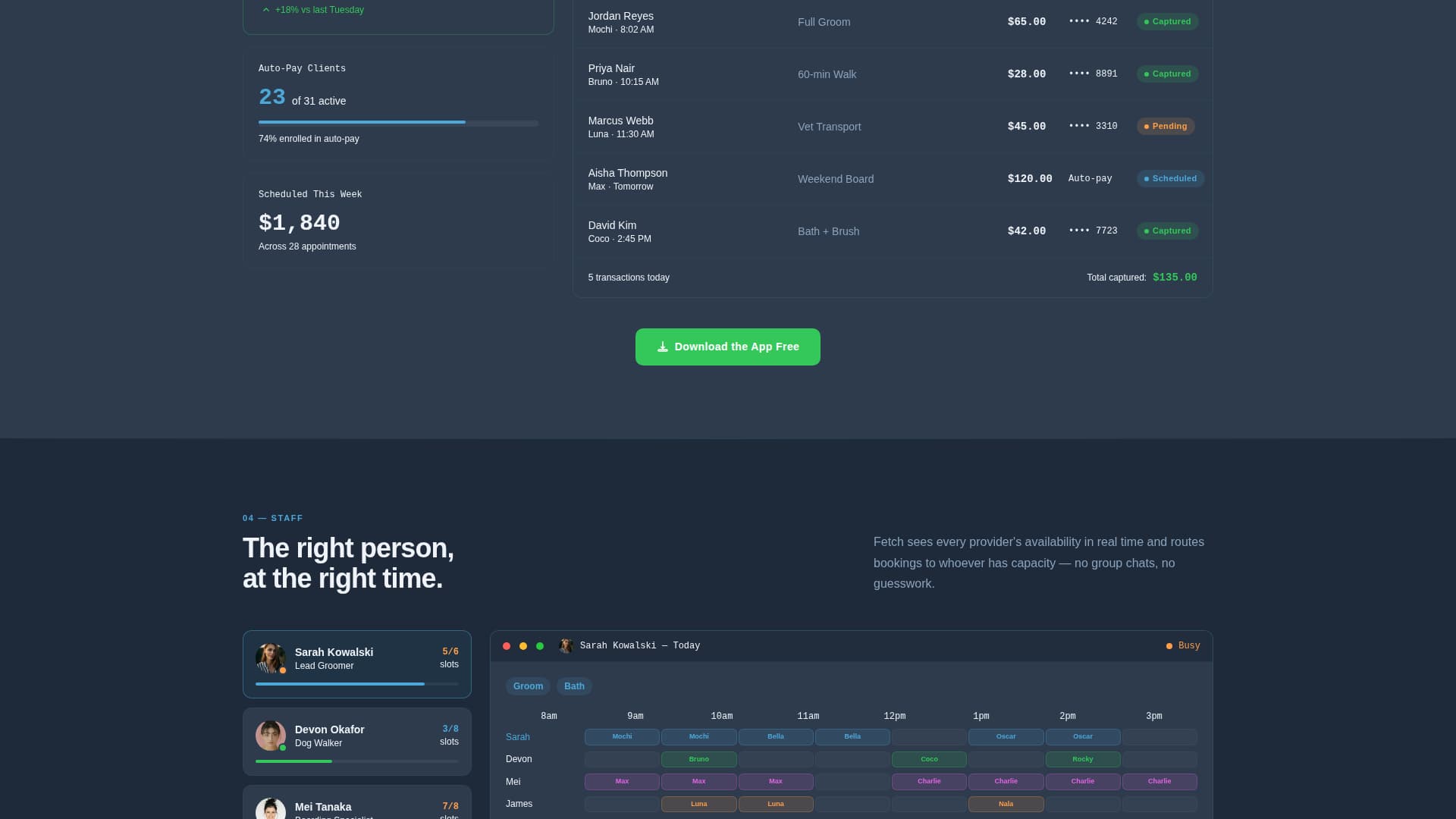 Fetch - Powerful Petcare Landing Page Template