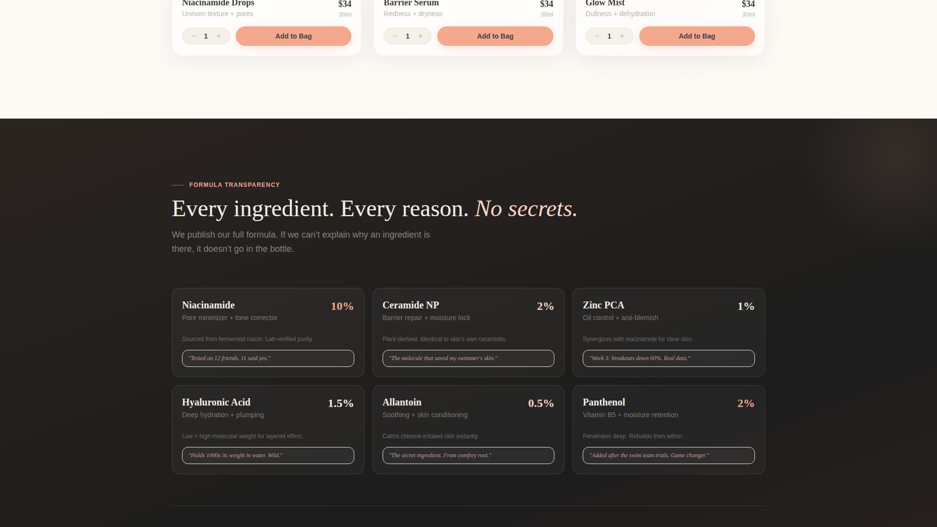 Glow - Pristine Beauty Landing Page Template