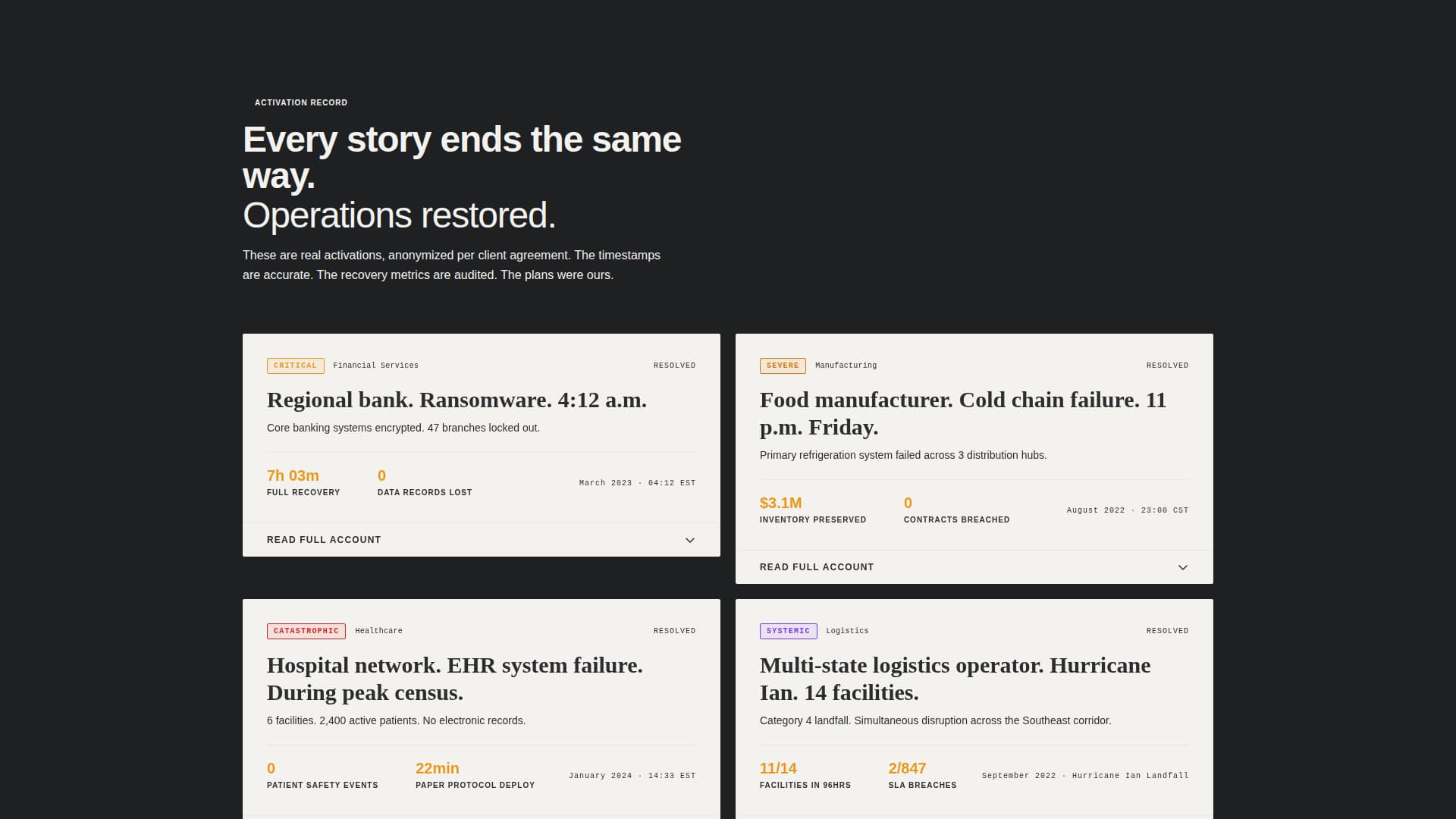 Continuity - Reliable Businesscontinuity Landing Page Template