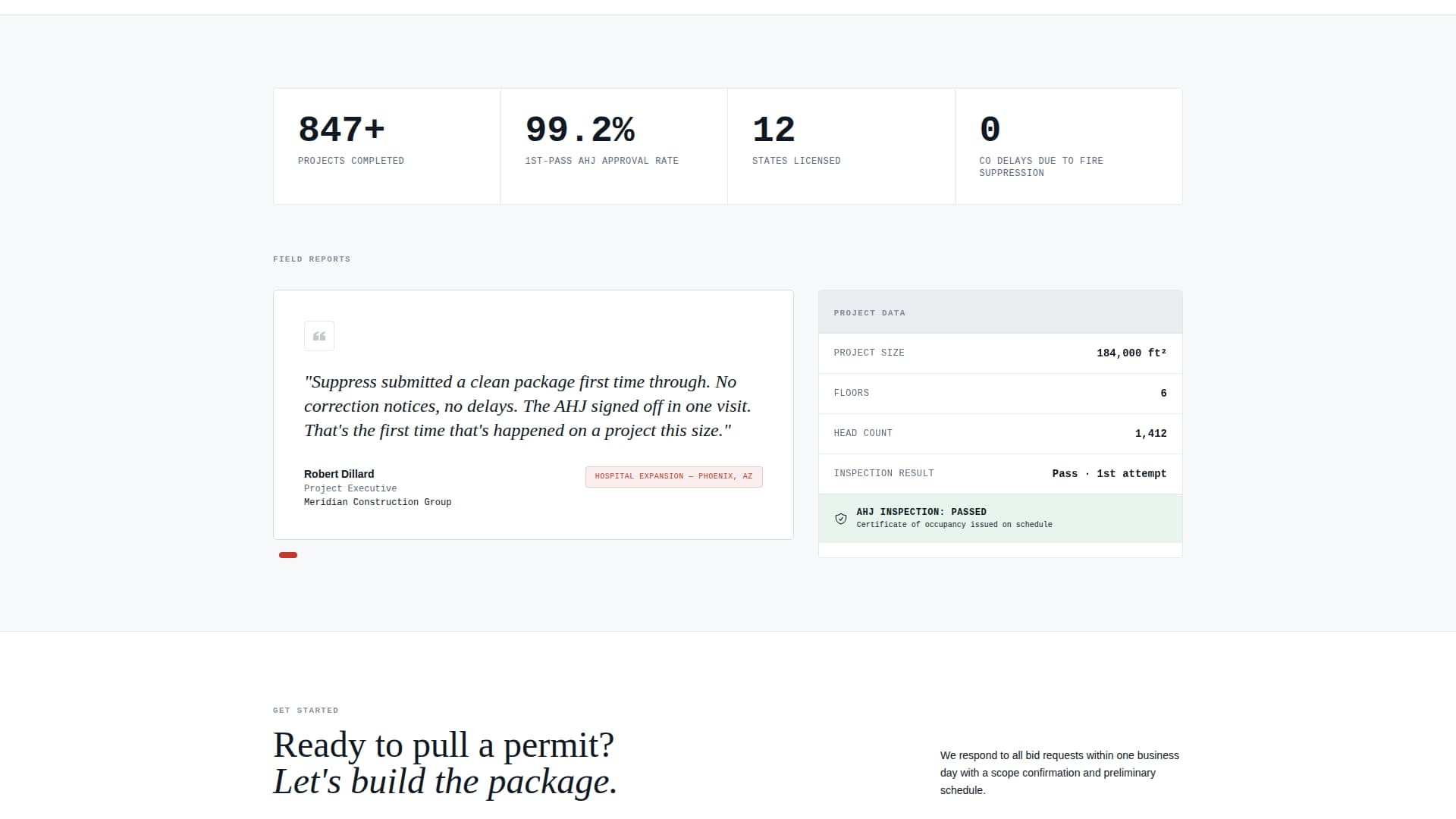 Suppress - Reliable Firesuppression Landing Page Template
