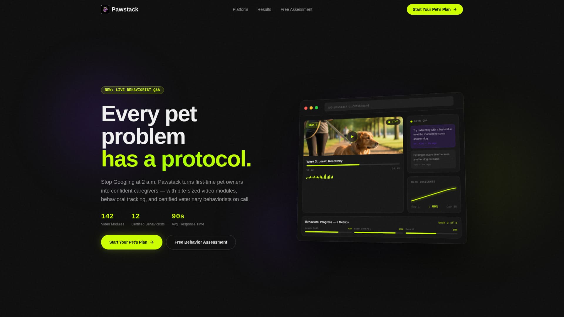 Pawstack - Confident Pettraining Landing Page Template