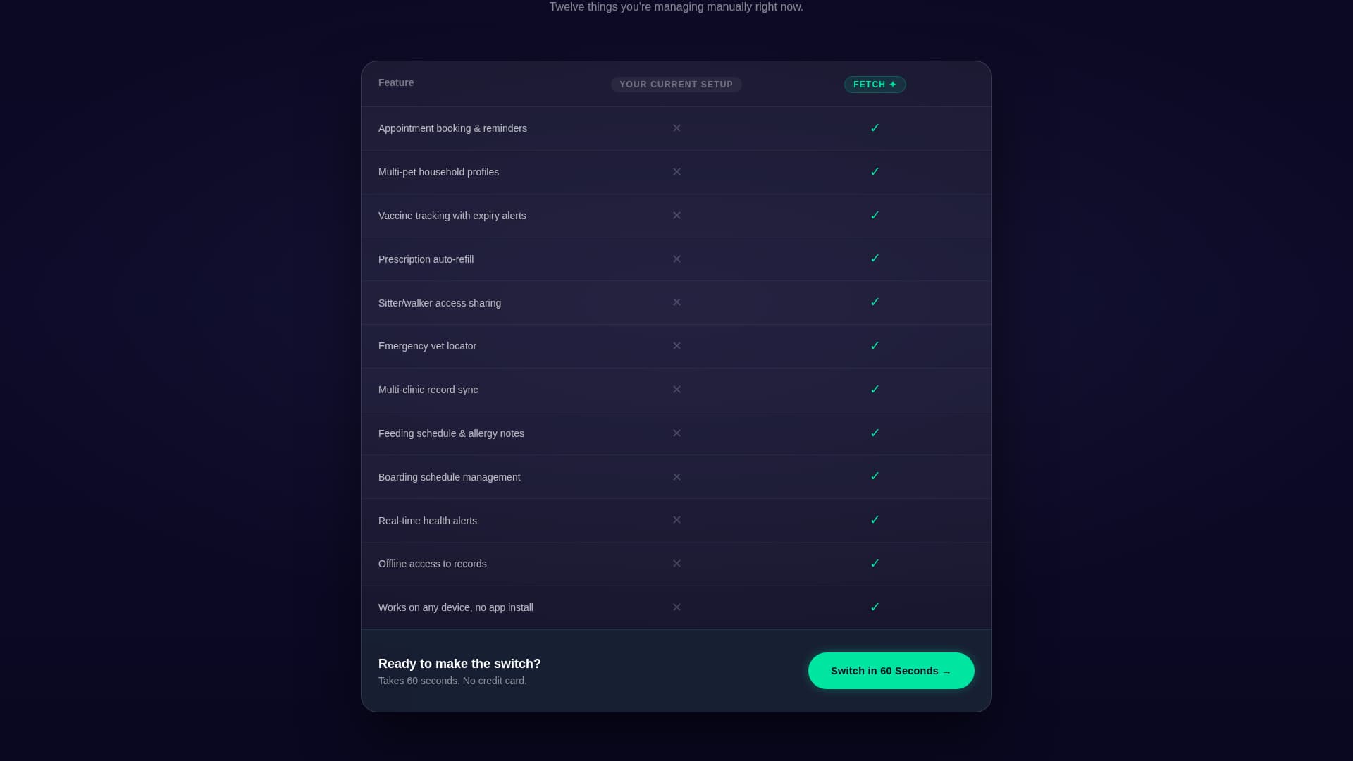 Fetch - Streamlined Petcare Landing Page Template