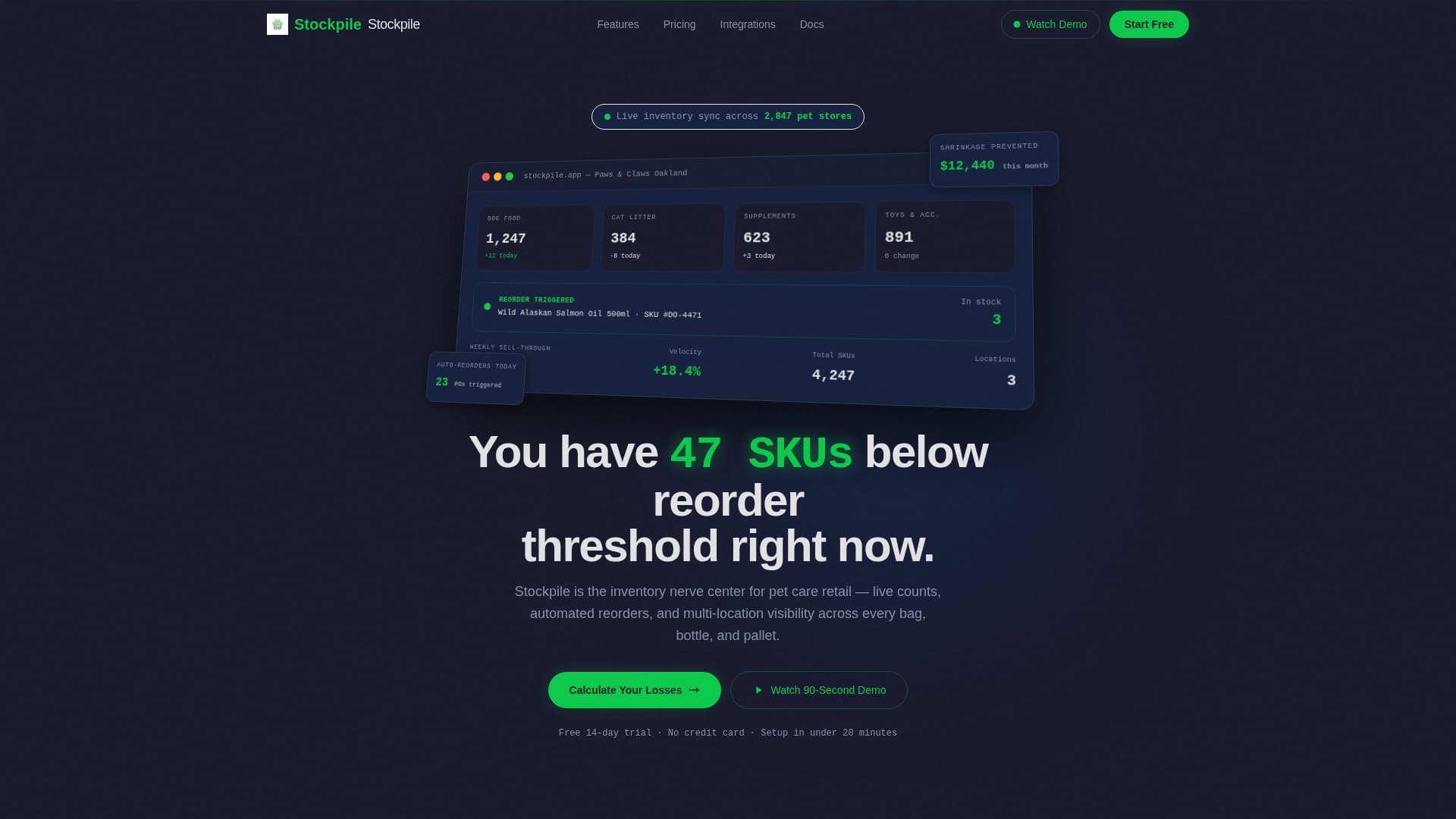 Stockpile - Powerful Inventory Landing Page Template