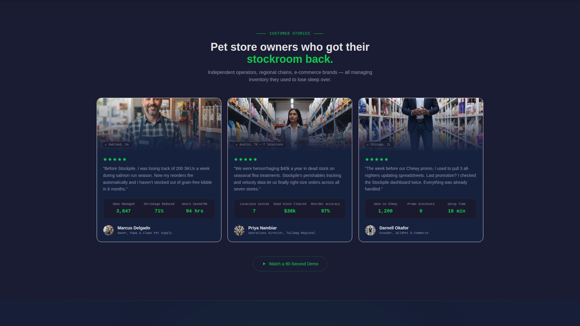 Stockpile - Powerful Inventory Landing Page Template