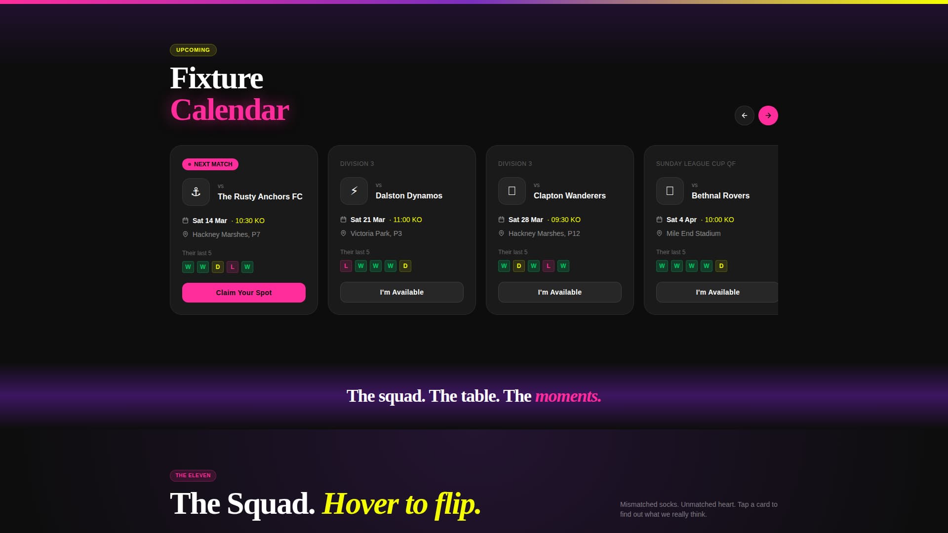 Kickoff - Electric Sportsclub Landing Page Template