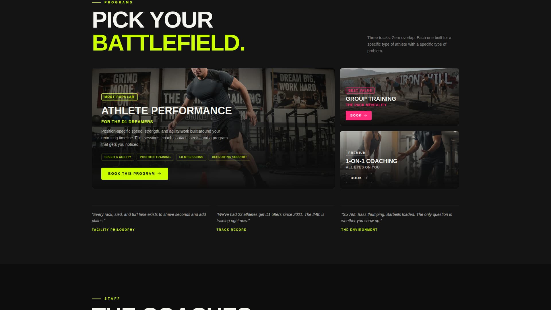 Grind - Highintensity Athletictraining Landing Page Template