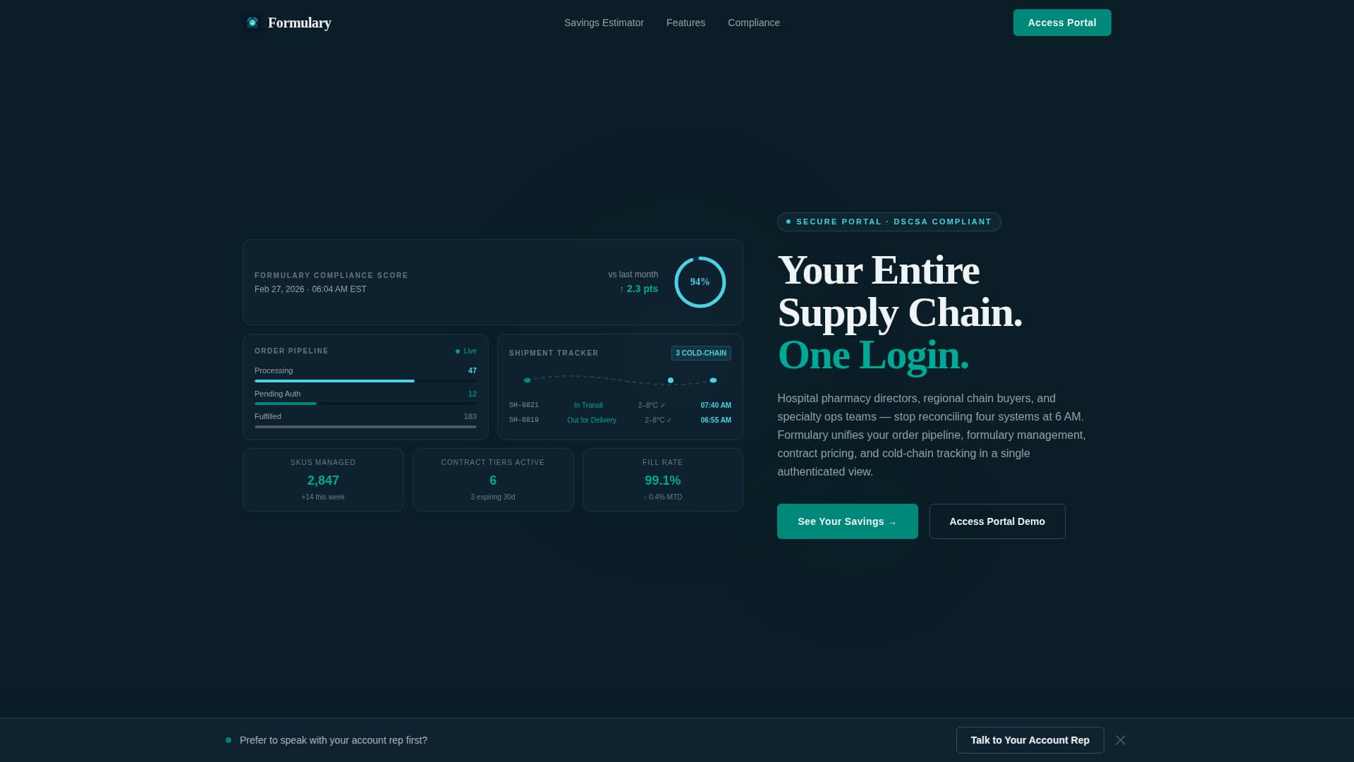 Formulary - Precision Pharmaceutical Landing Page Template