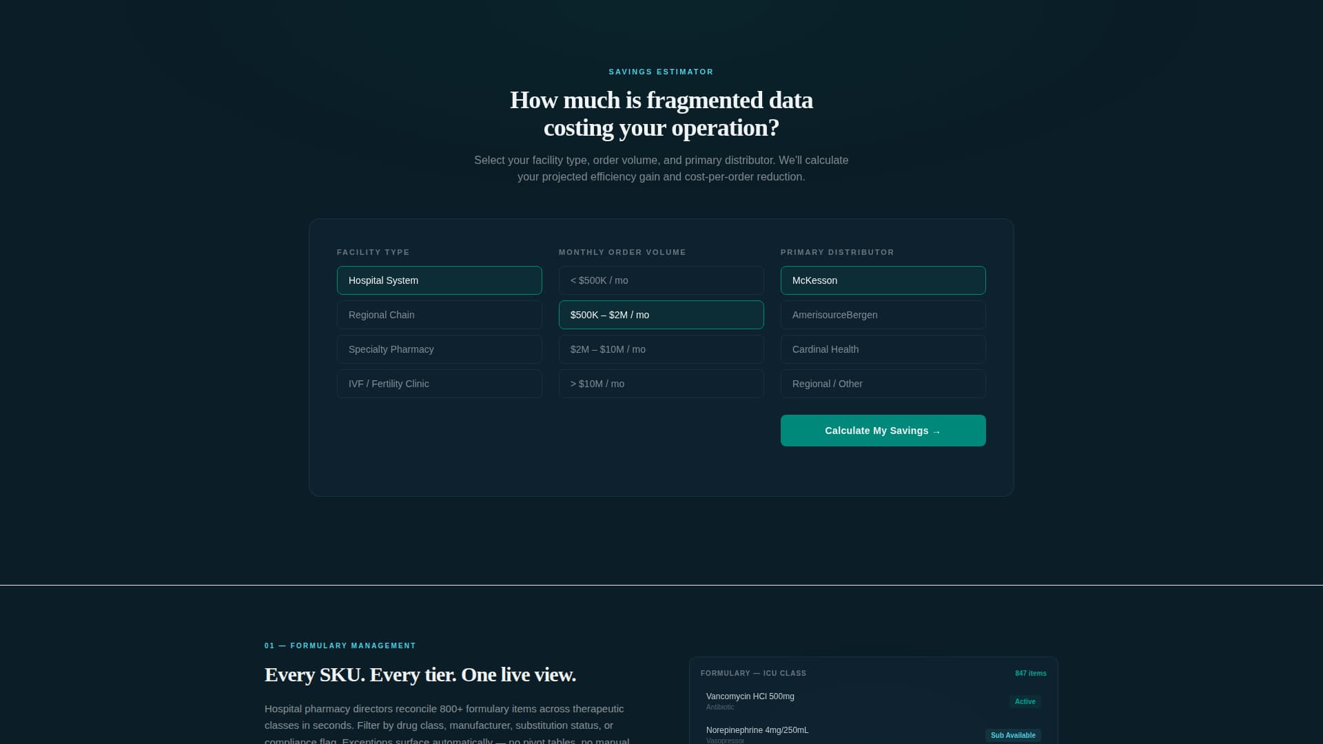 Formulary - Precision Pharmaceutical Landing Page Template