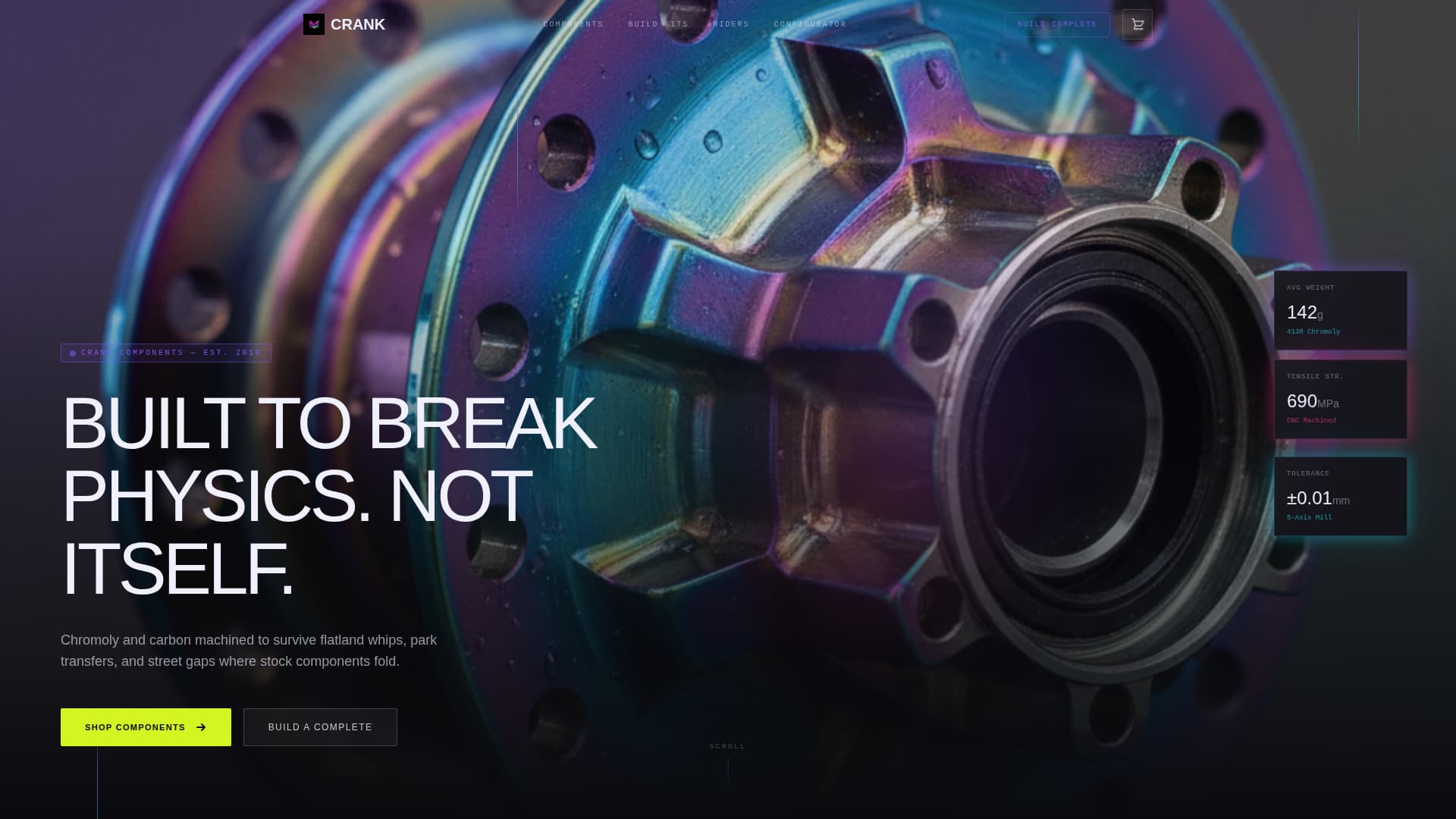 Crank - Highperformance BMX Landing Page Template