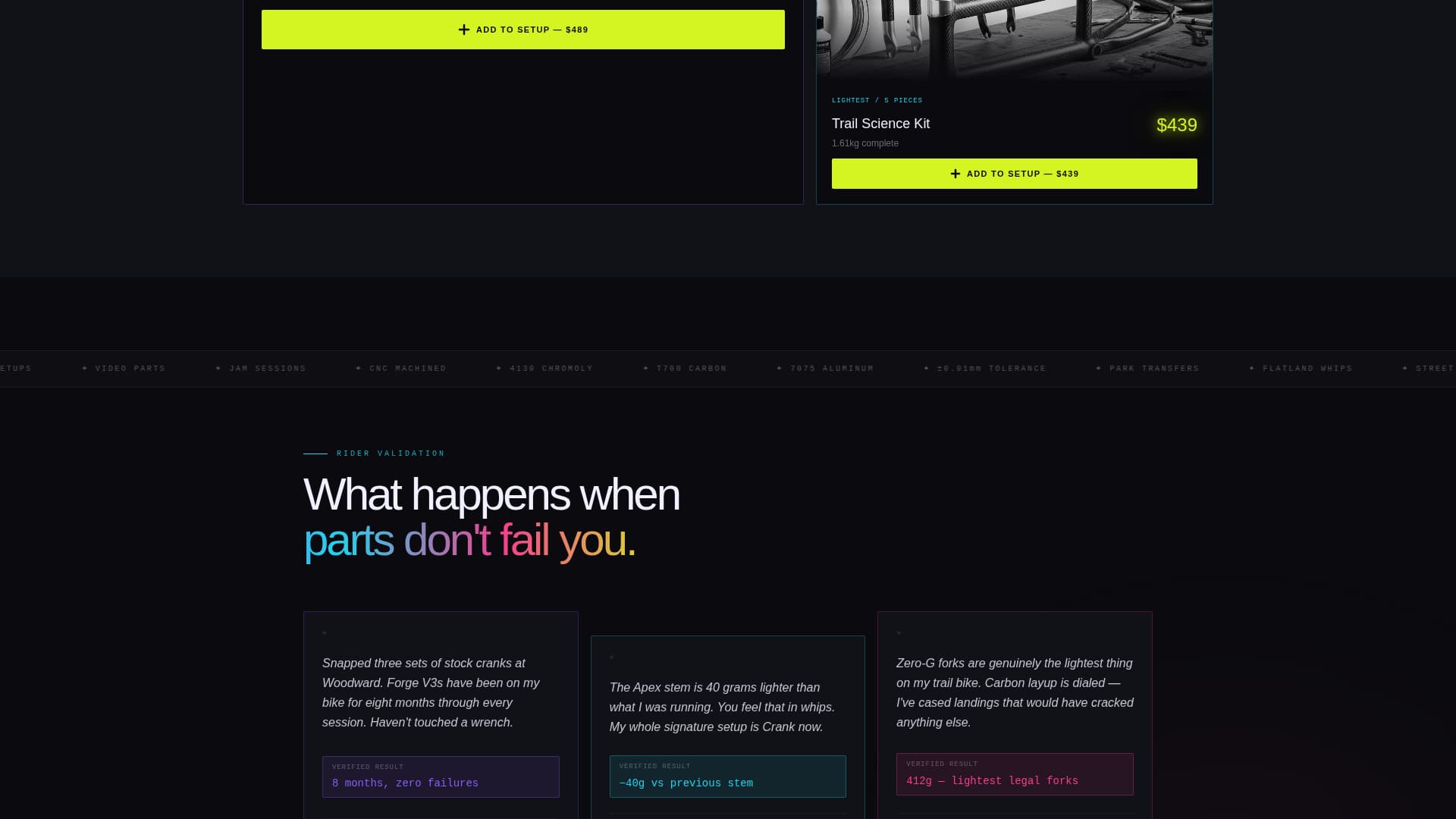 Crank - Highperformance BMX Landing Page Template