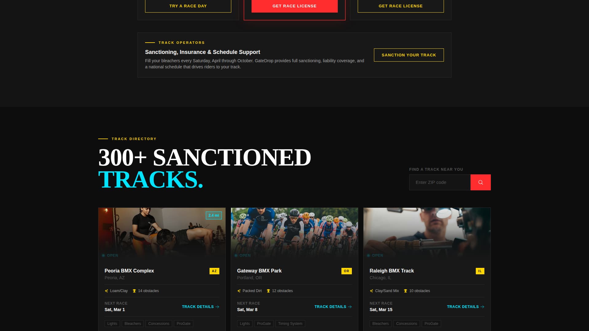 Gatedrop - Highvoltage BMX Landing Page Template