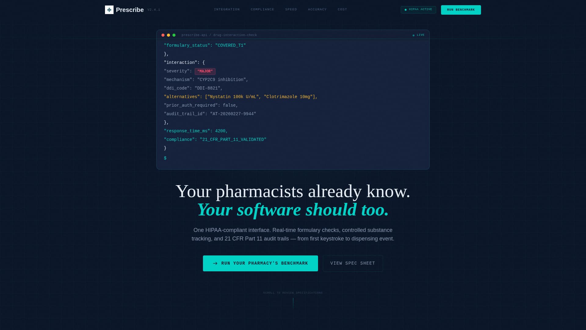 Prescribe - Precision Pharmaceutical Landing Page Template