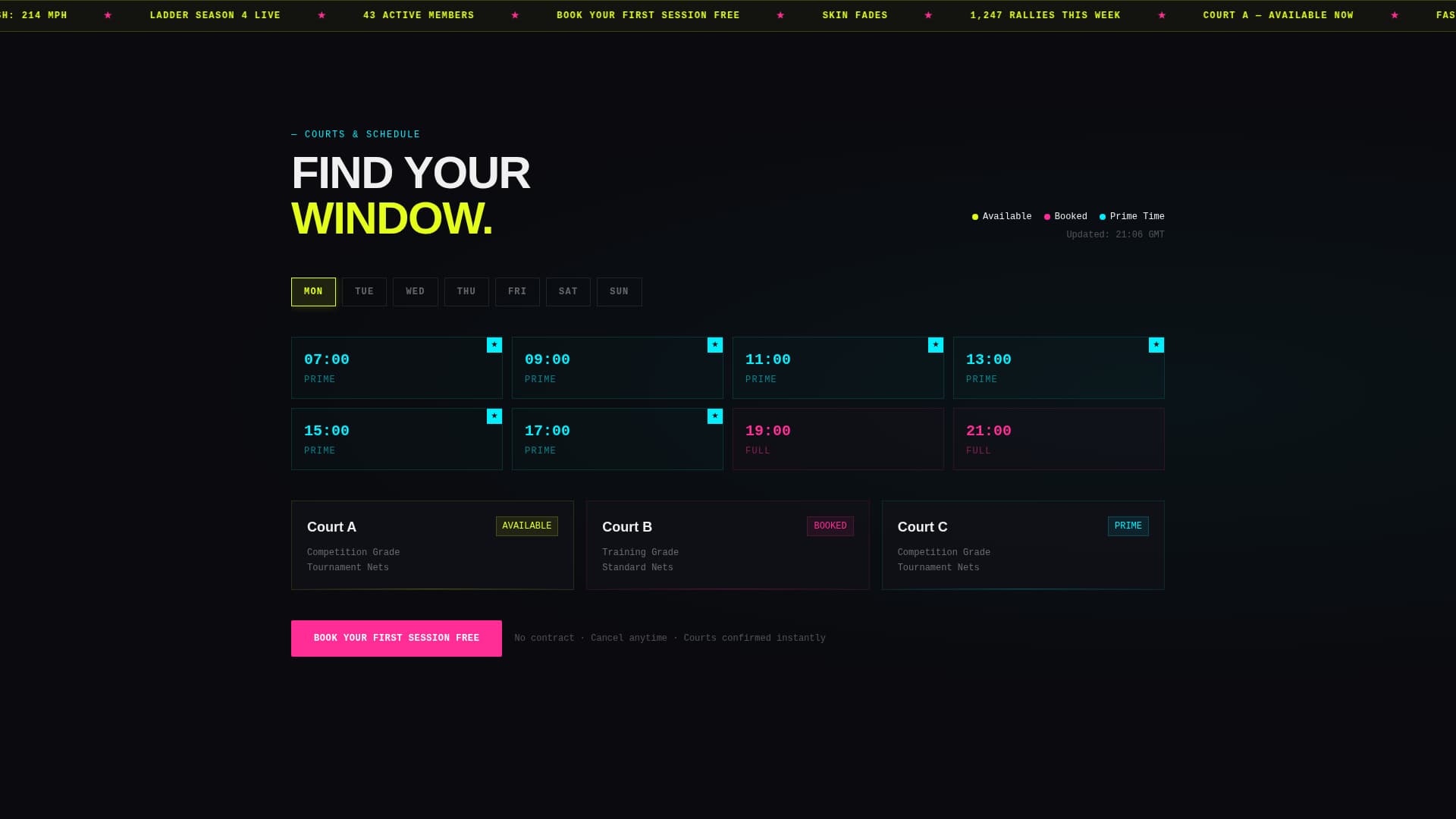 Smash - Electric Badminton Landing Page Template