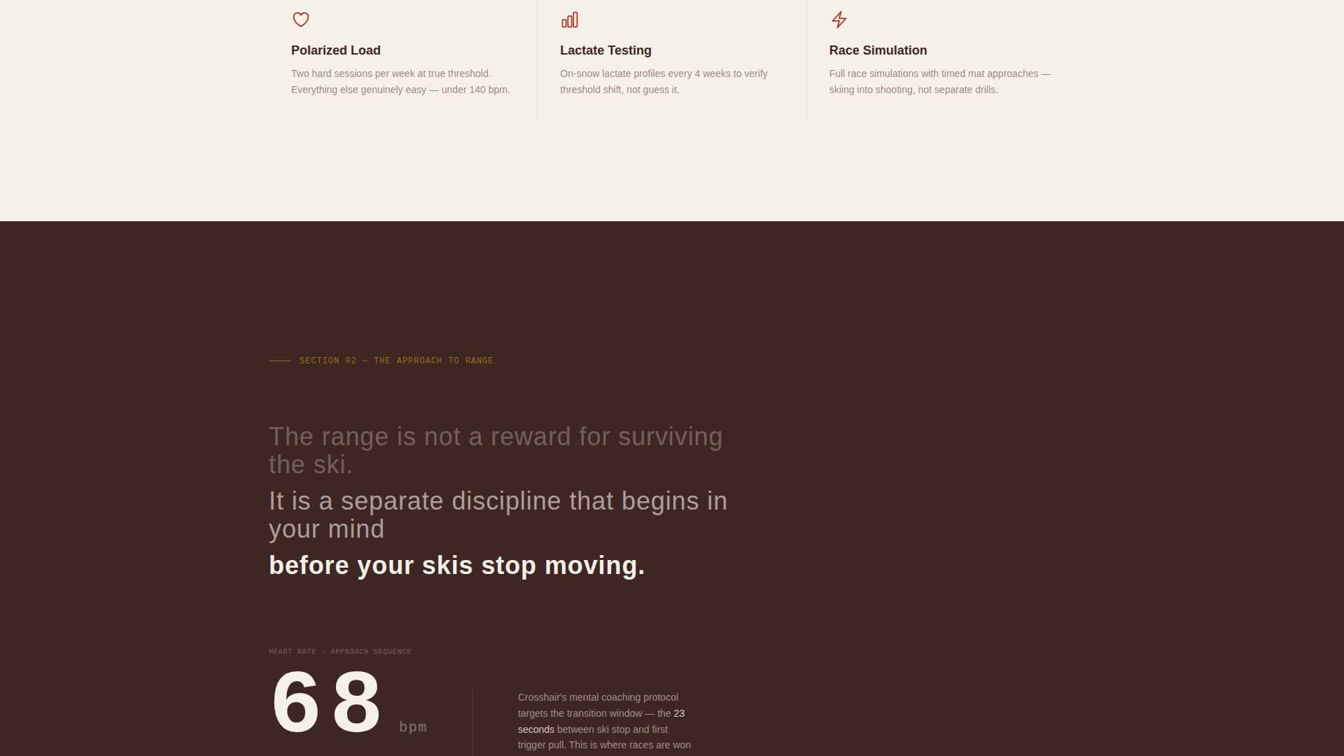 Crosshair - Elite Biathlon Landing Page Template