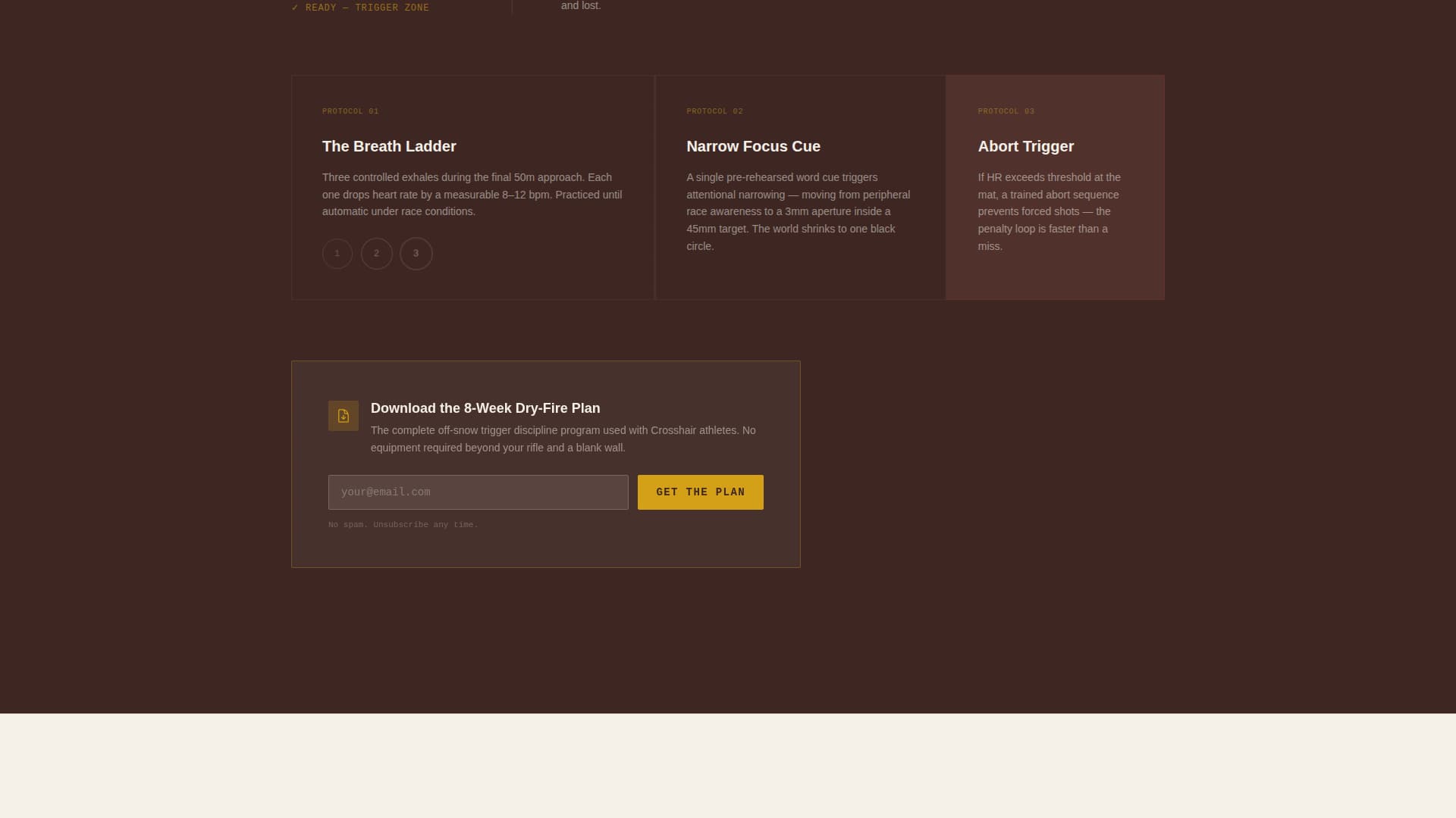 Crosshair - Elite Biathlon Landing Page Template