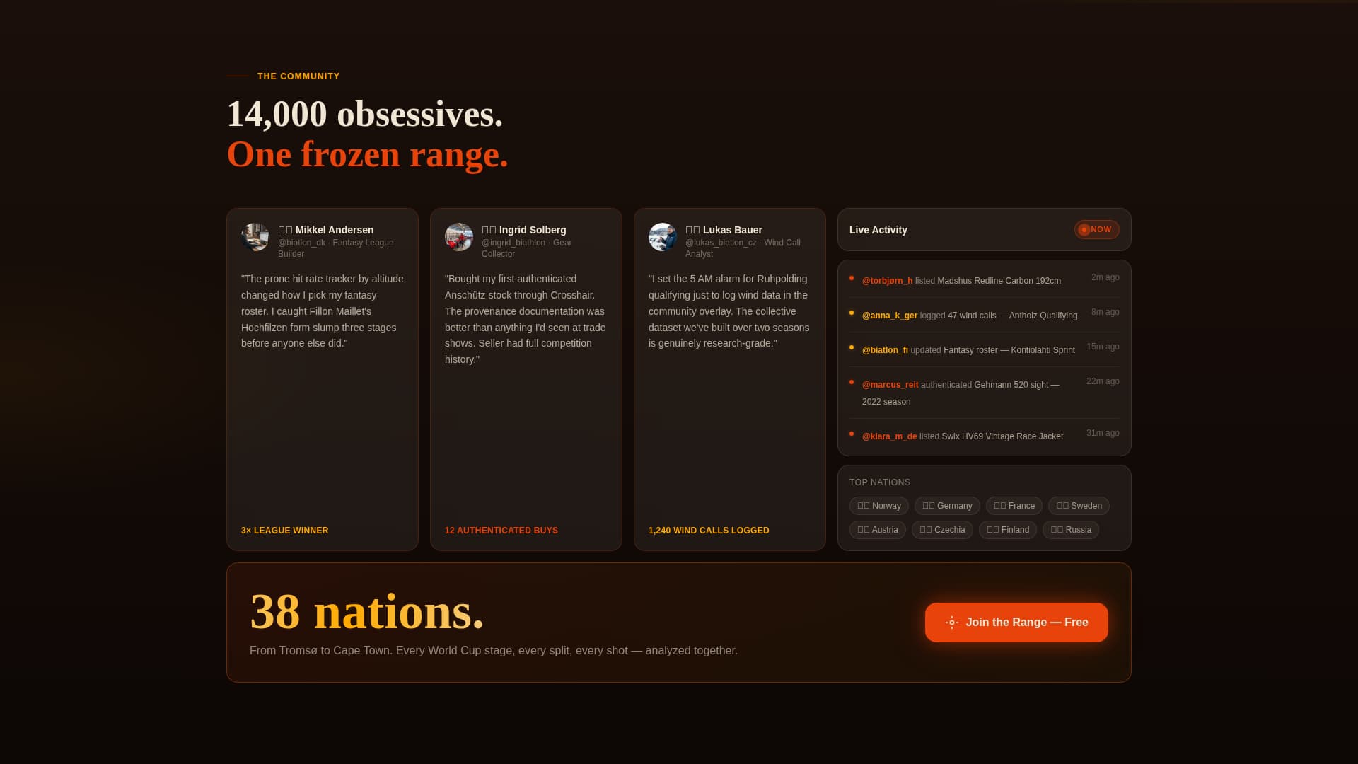 Endzone — Championship Biathlon Training Landing Page Template