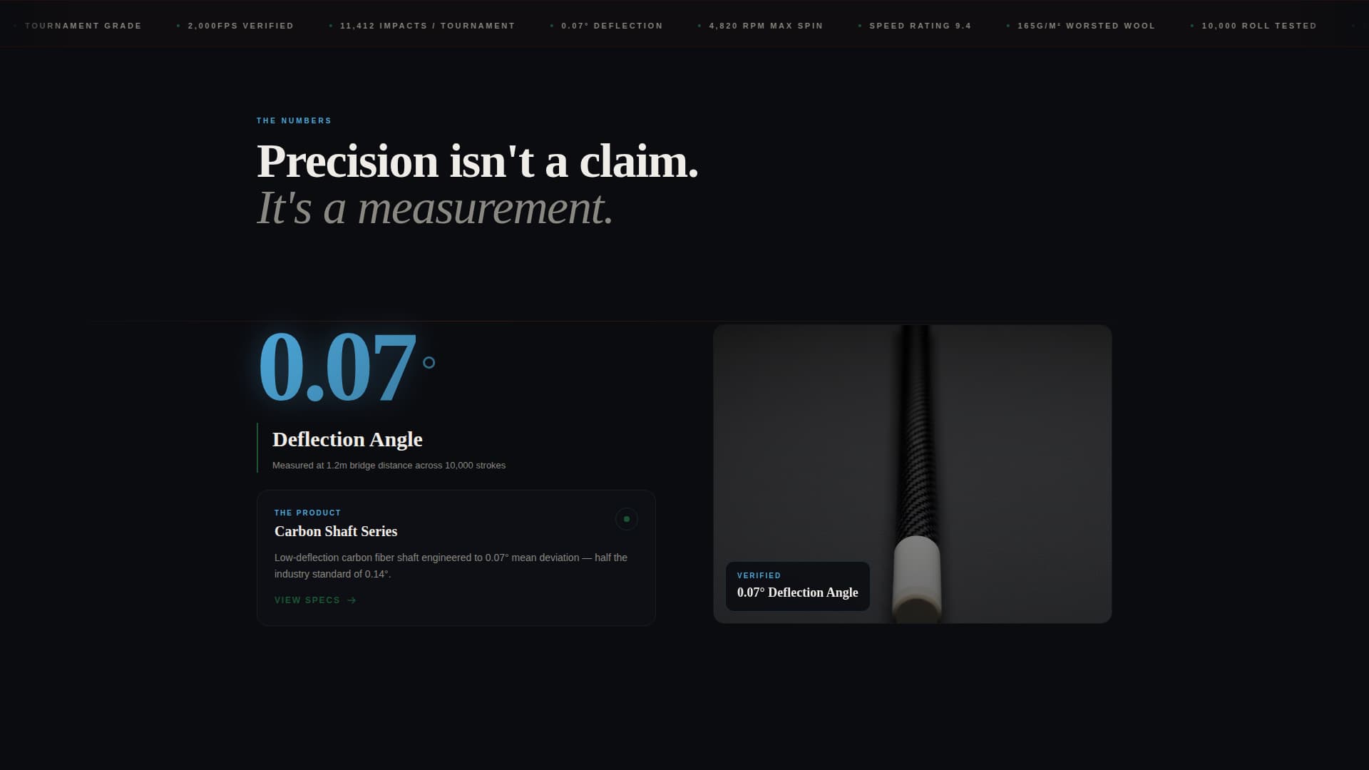 Break - Precision Billiards Landing Page Template