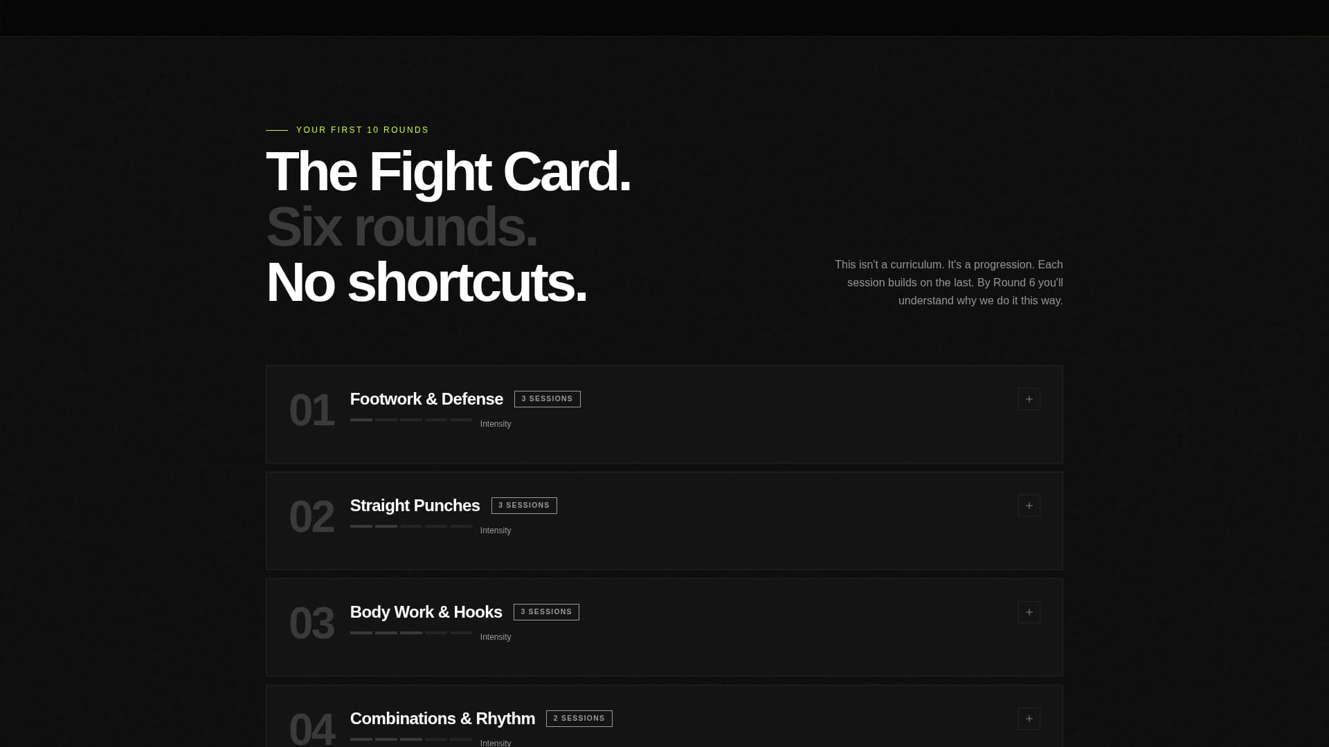 Boxing Pricing Website Template